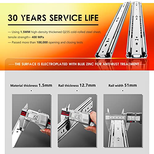 Aolisheng Guide per Cassetti Pesanti Estrazione Totale - immagine 3