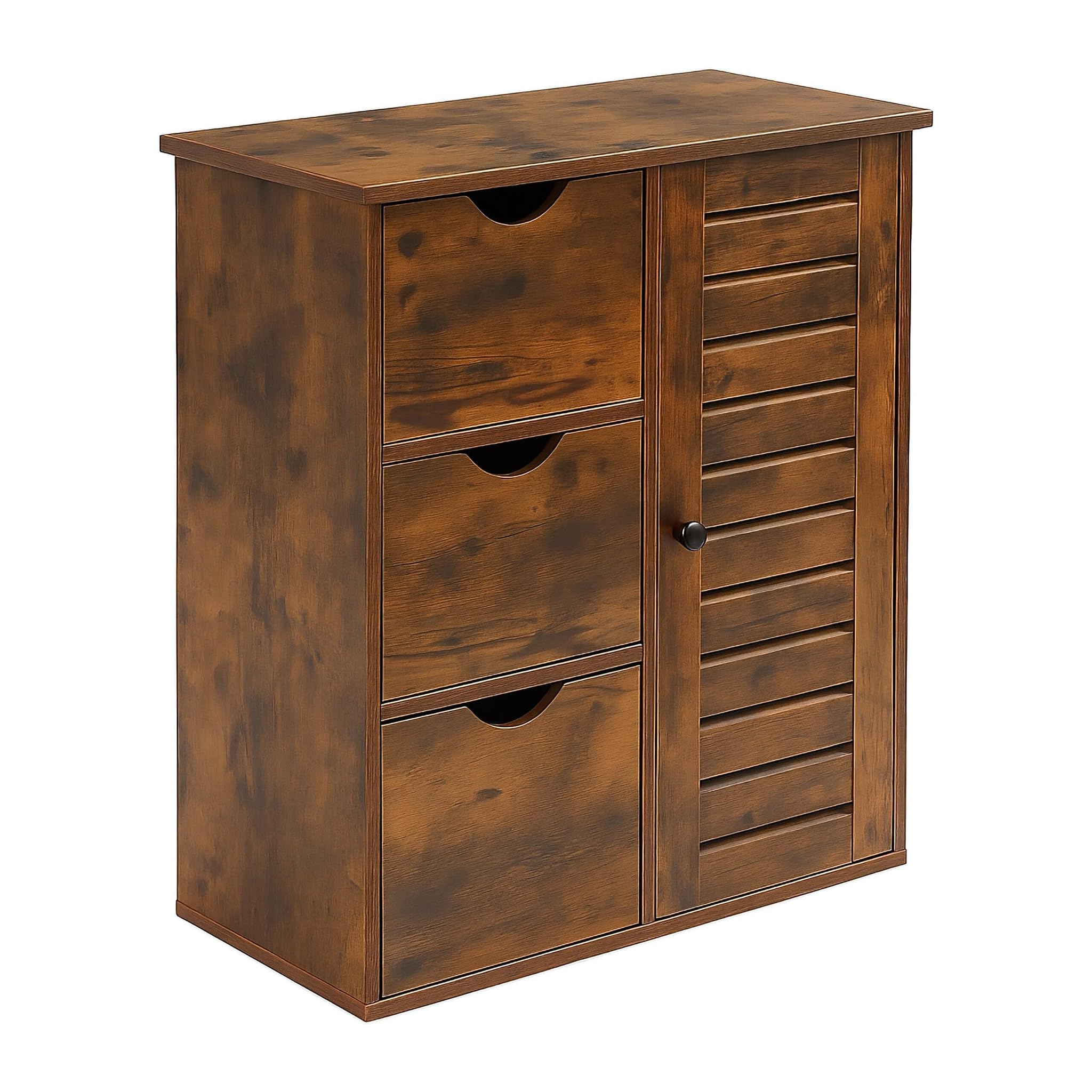 Relaxdays Armadio da Bagno 80x60x30 cm, Marrone