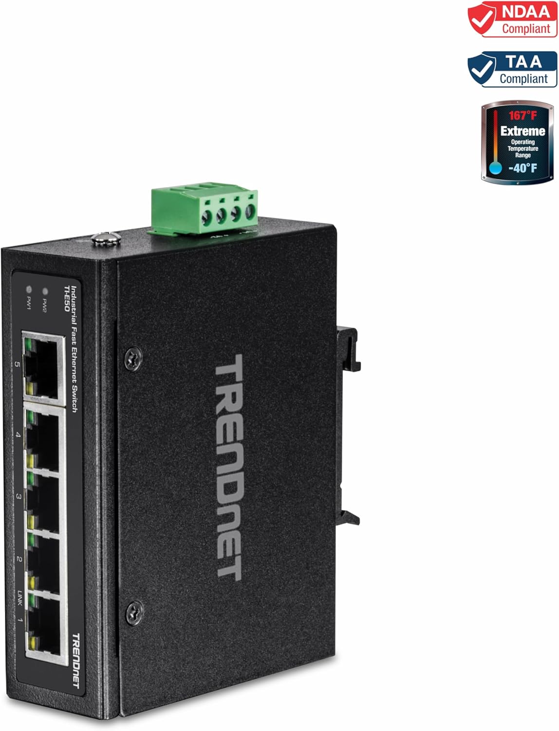TRENDnet TI-E50 - Switch per linea Ethernet 5 porte, 5 porte Fast Ethernet, IP30 - immagine 2