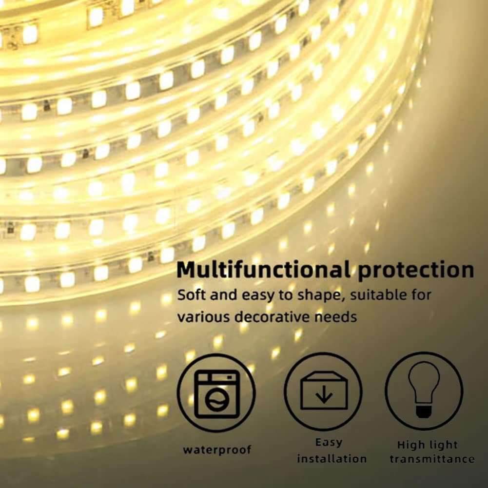 Pcning Striscia LED SMD 5730 10m 220V IP67, Bianco 4000K - immagine 3