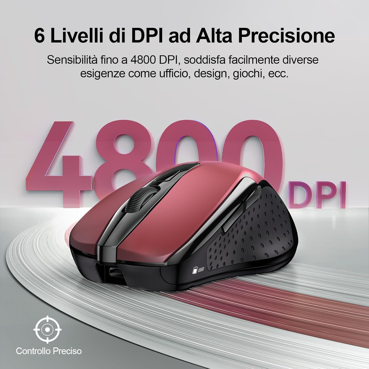 Tecknet Mouse Wireless Ricaricabile Silenzioso - immagine 3