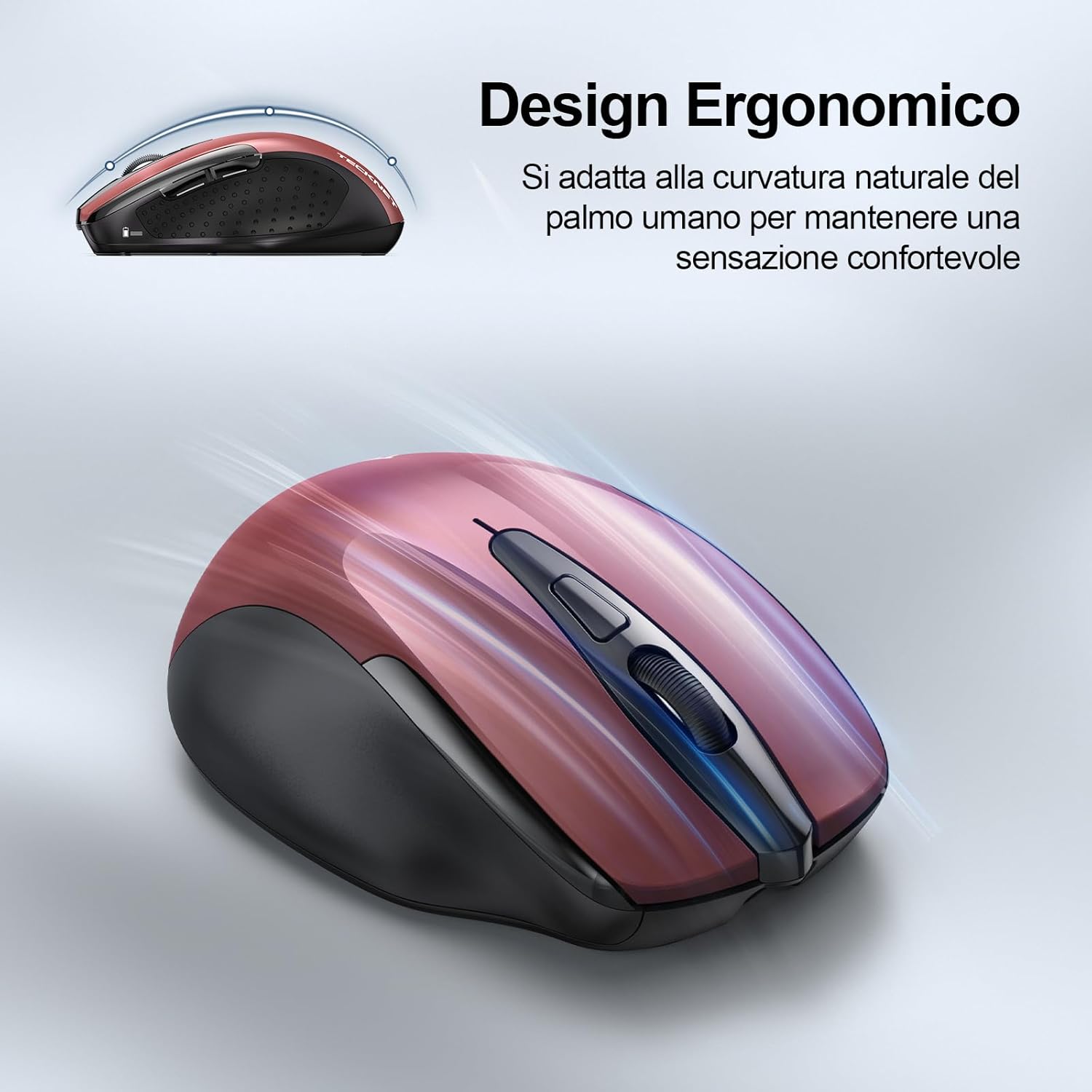 Tecknet Mouse Wireless Ricaricabile Silenzioso - immagine 7