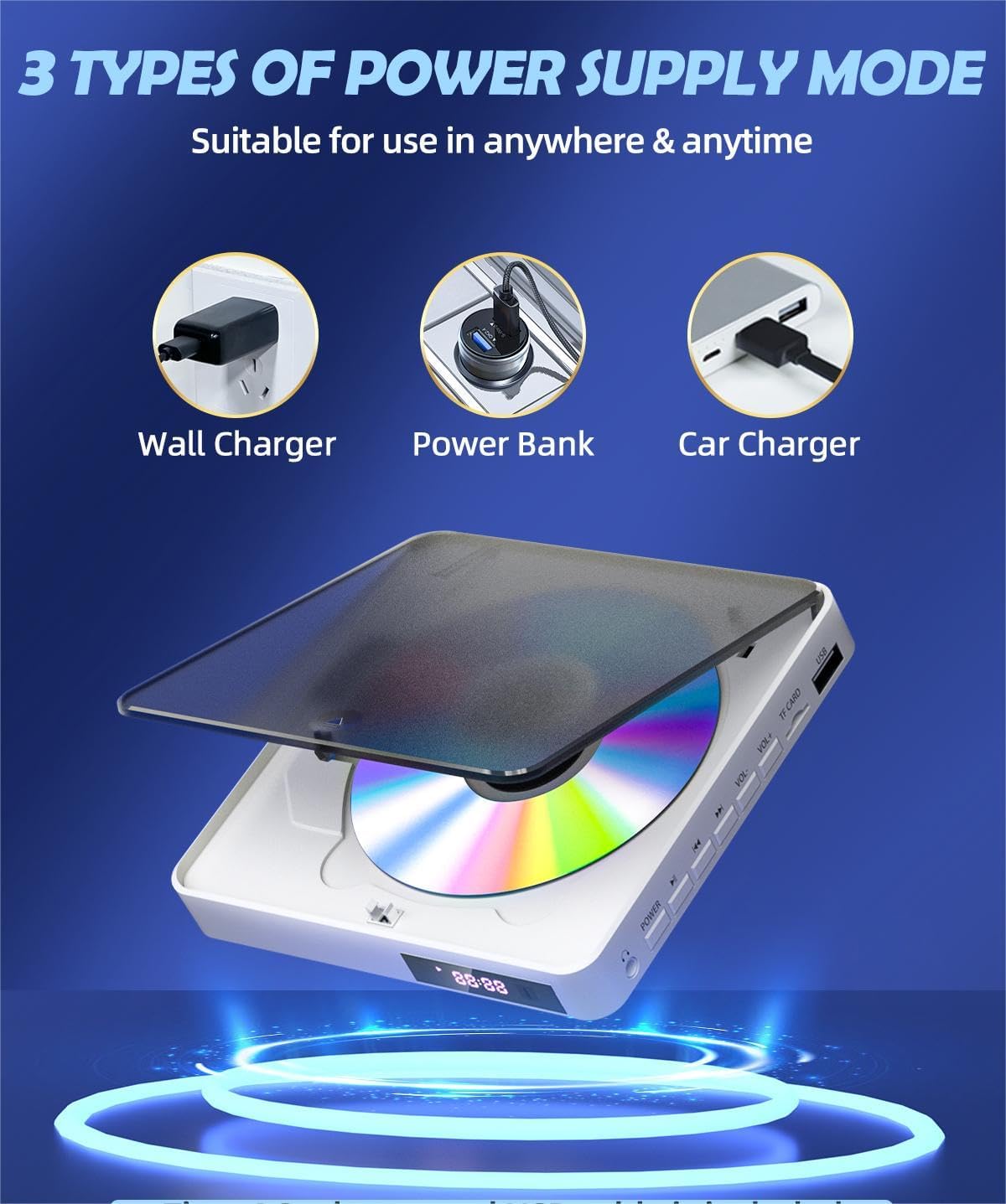 Lettore DVD Arafuna HDMI 1080P Multi-regione, Bianco - immagine 5