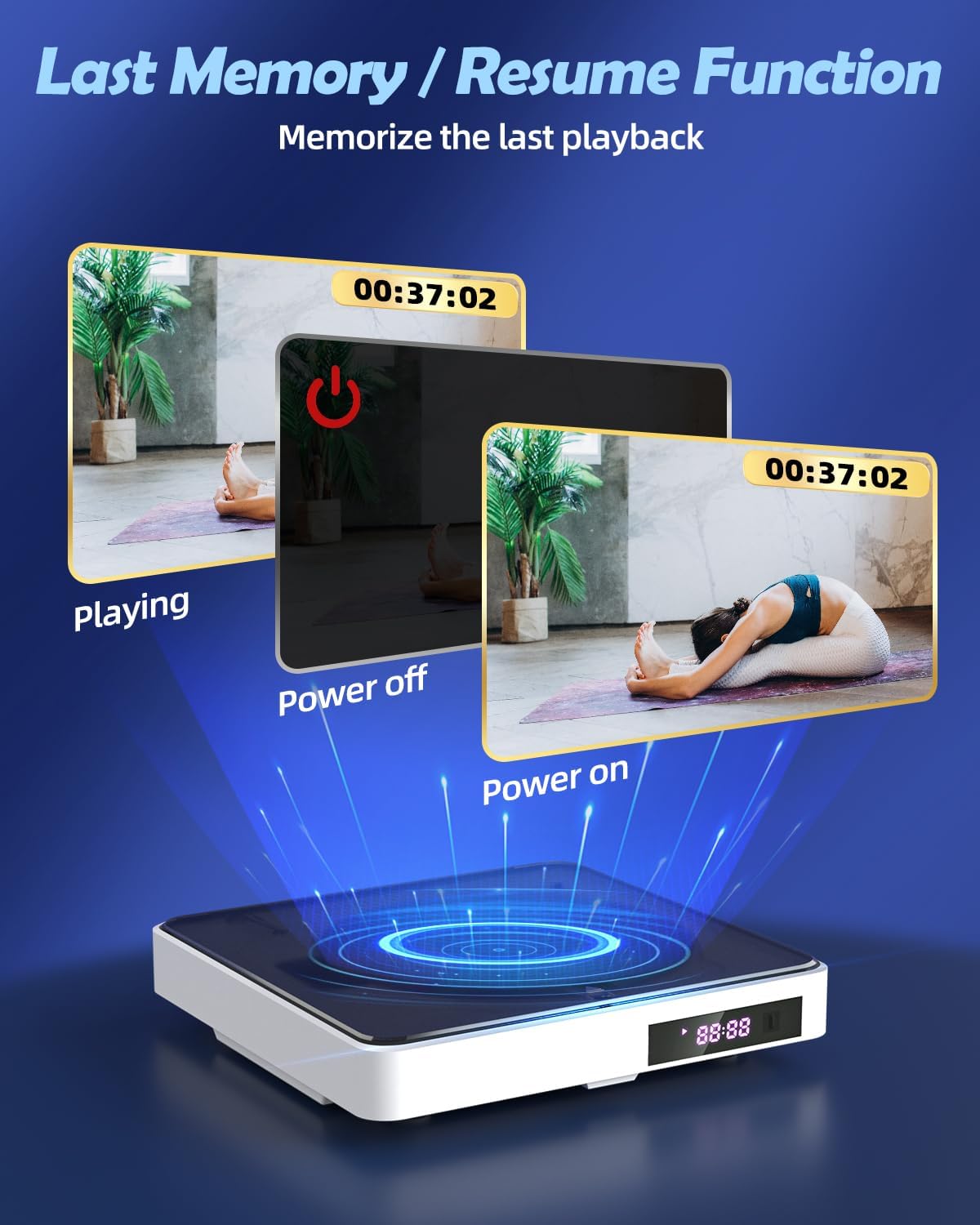 Lettore DVD Arafuna HDMI 1080P Multi-regione, Bianco - immagine 7