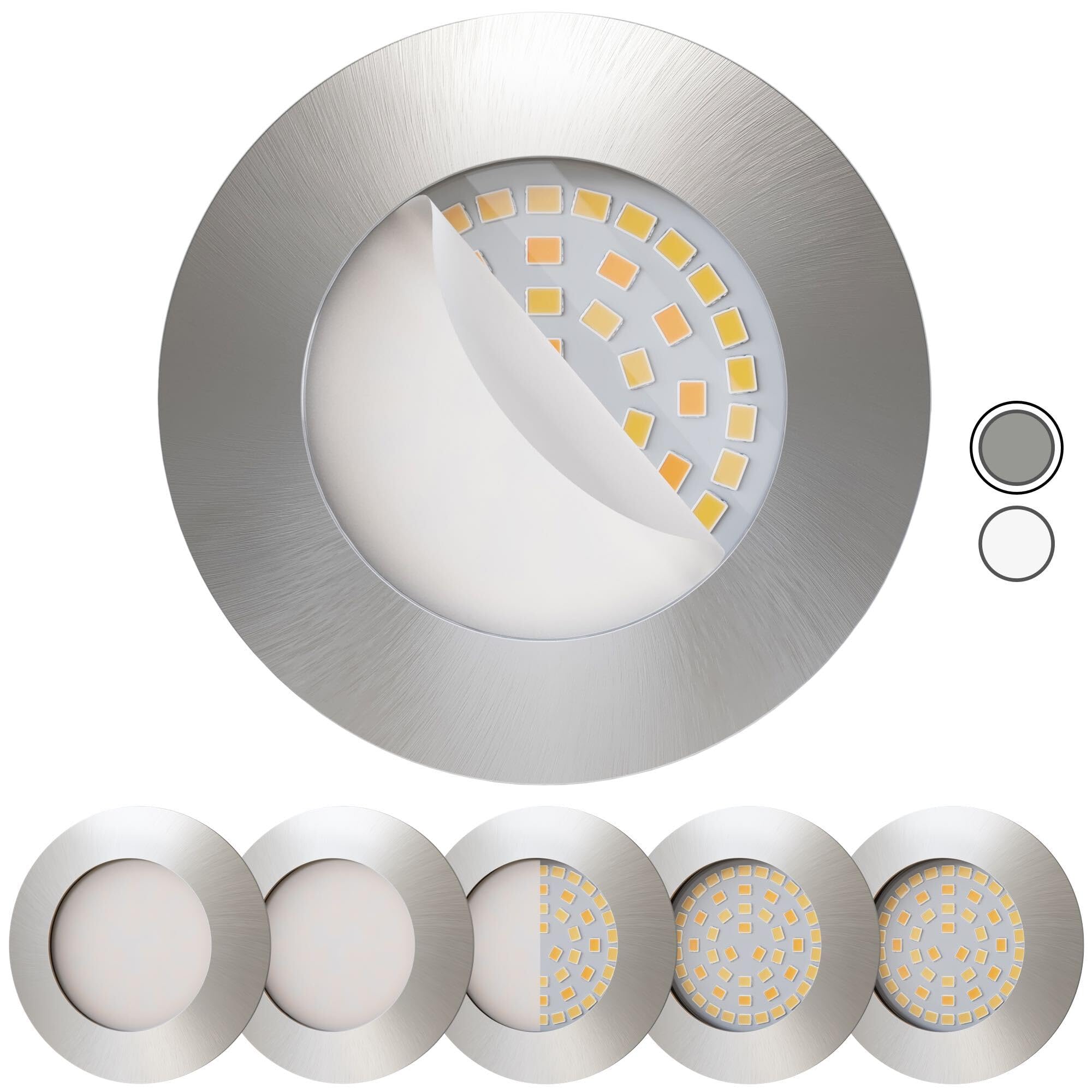 Scandinavian Home - Set 6 Faretti LED Incasso Dimmerabili