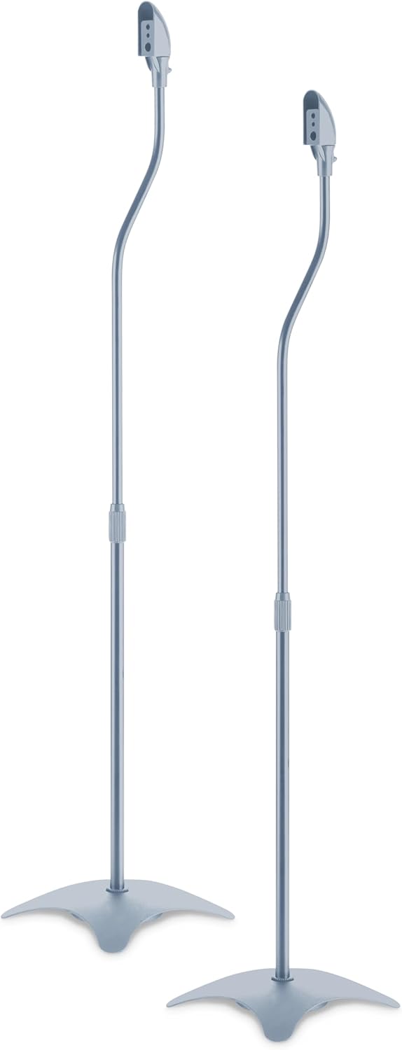 Ricoo Supporto Pavimento Universale BH08-G per Altoparlanti, Argento - immagine 1