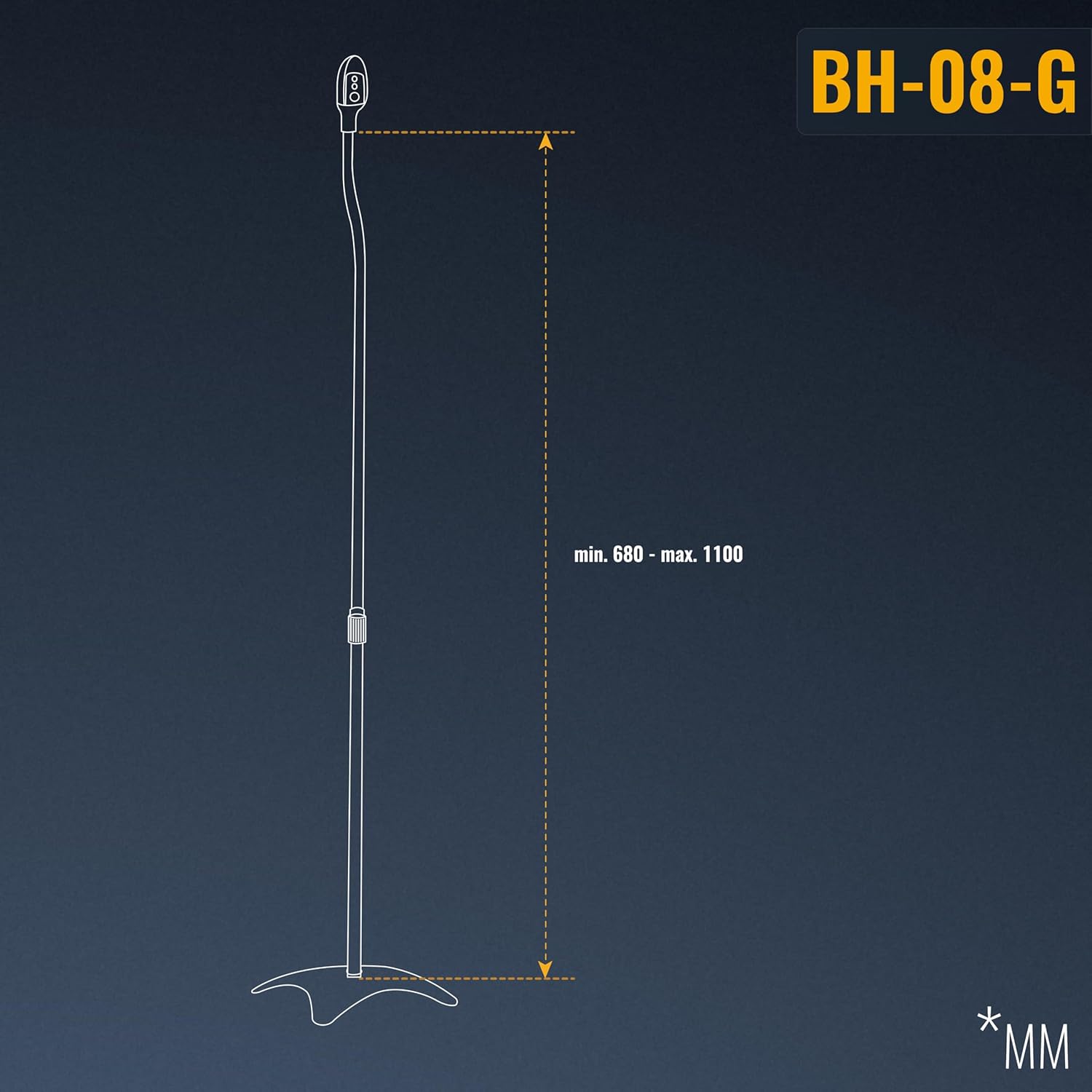 Ricoo Supporto Pavimento Universale BH08-G per Altoparlanti, Argento - immagine 8