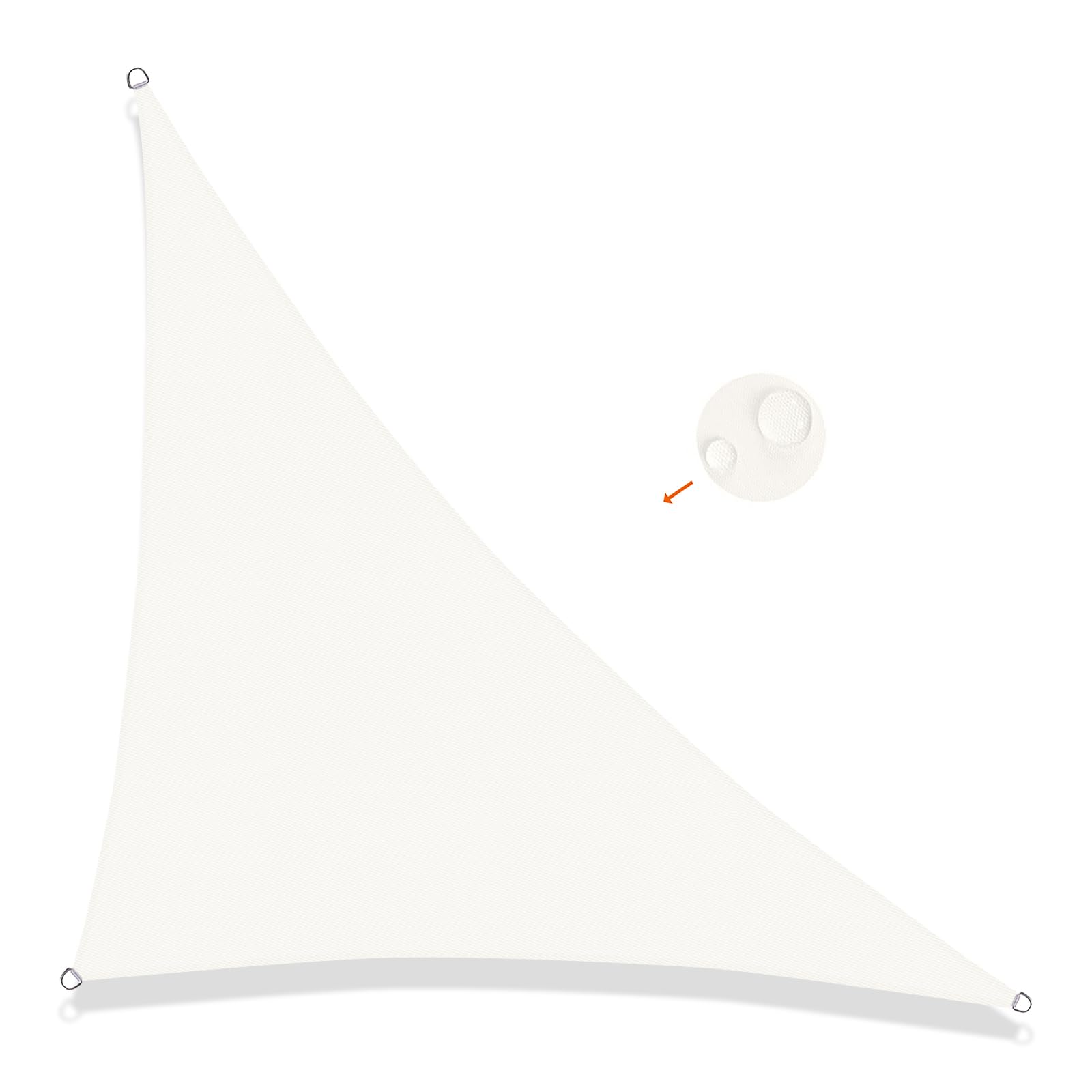 Sunny Guard Tenda a Vela Triangolare 5x5x7m, Crema