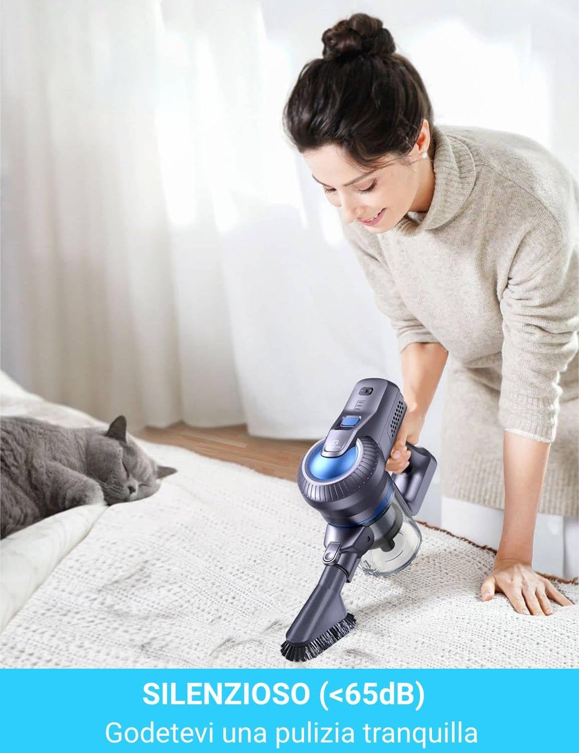 Greenote Aspirapolvere Senza Fili 22kpa con Motore Brushless - immagine 3