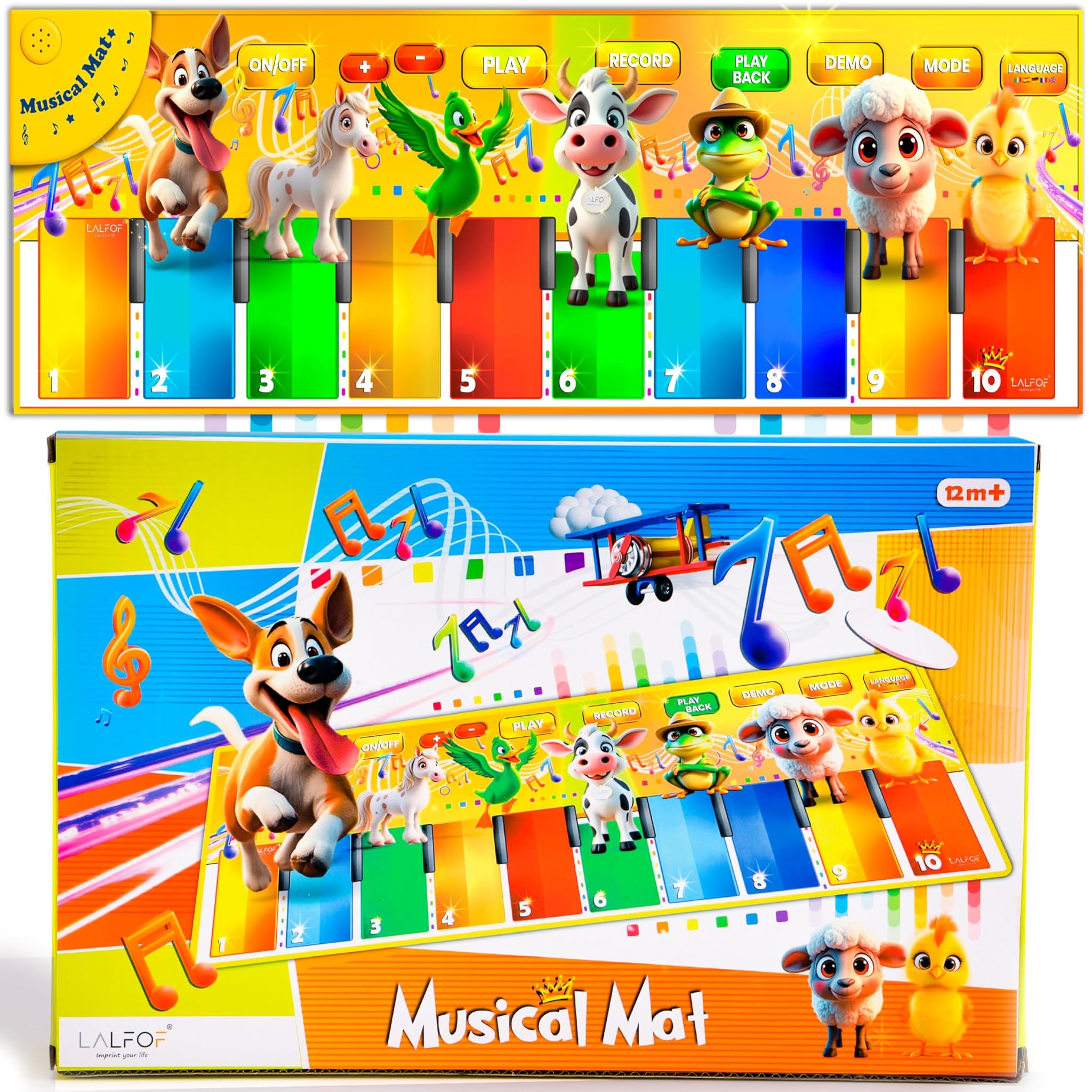 LALFOF® ITALIA Tappeto Musicale Bambini Parlante