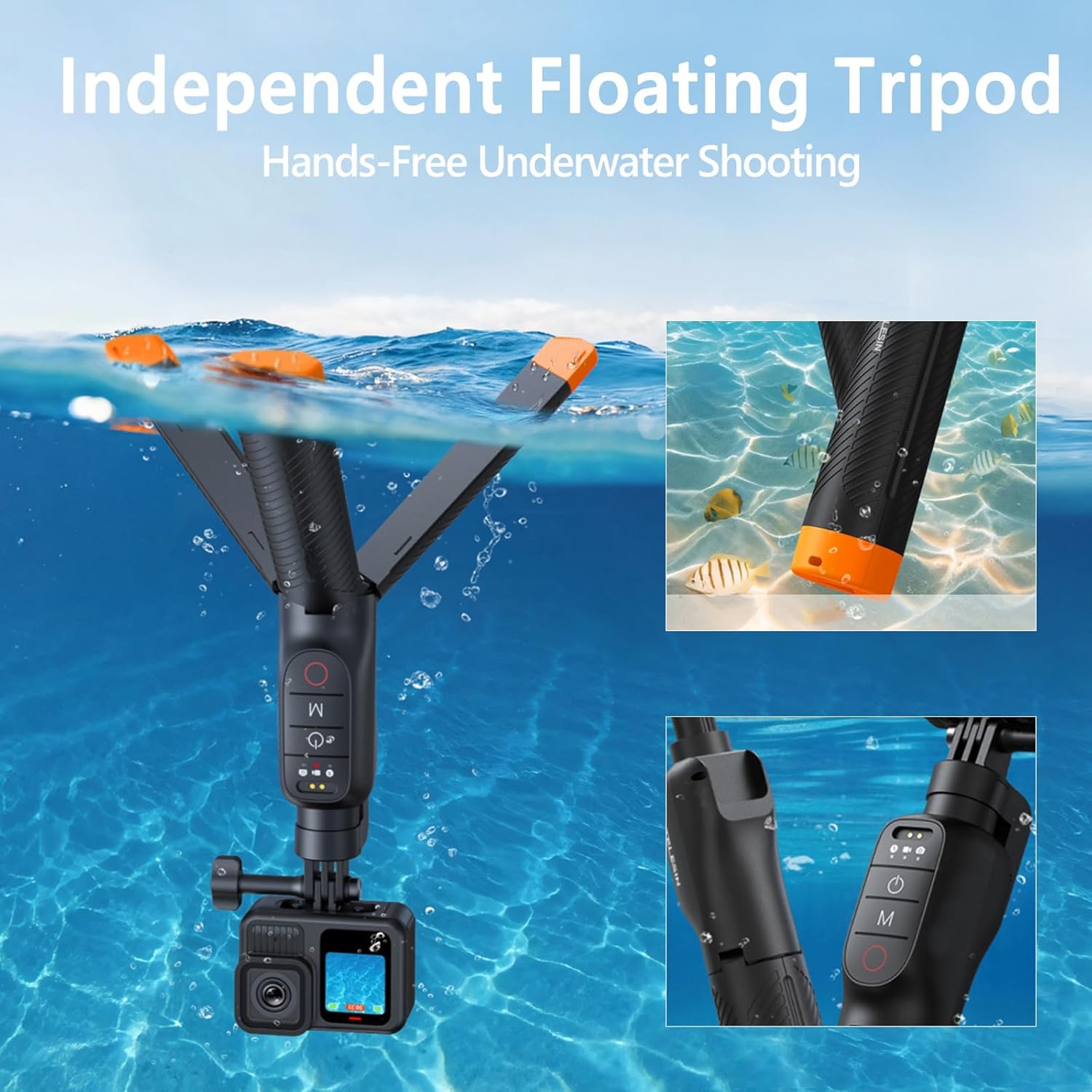 Manico Galleggiante Selfie Stick Treppiede Impermeabile - immagine 3