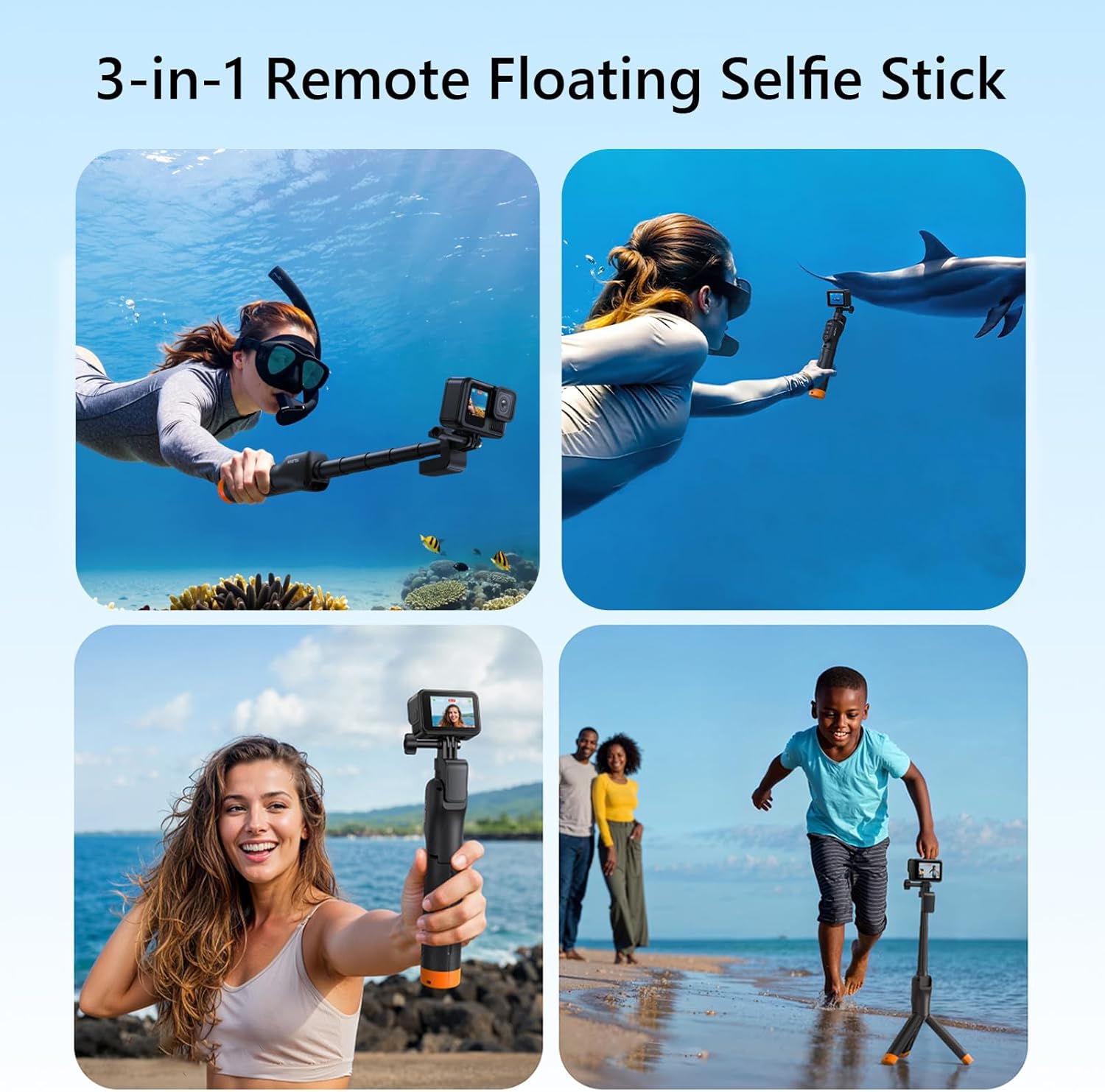 Manico Galleggiante Selfie Stick Treppiede Impermeabile - immagine 6