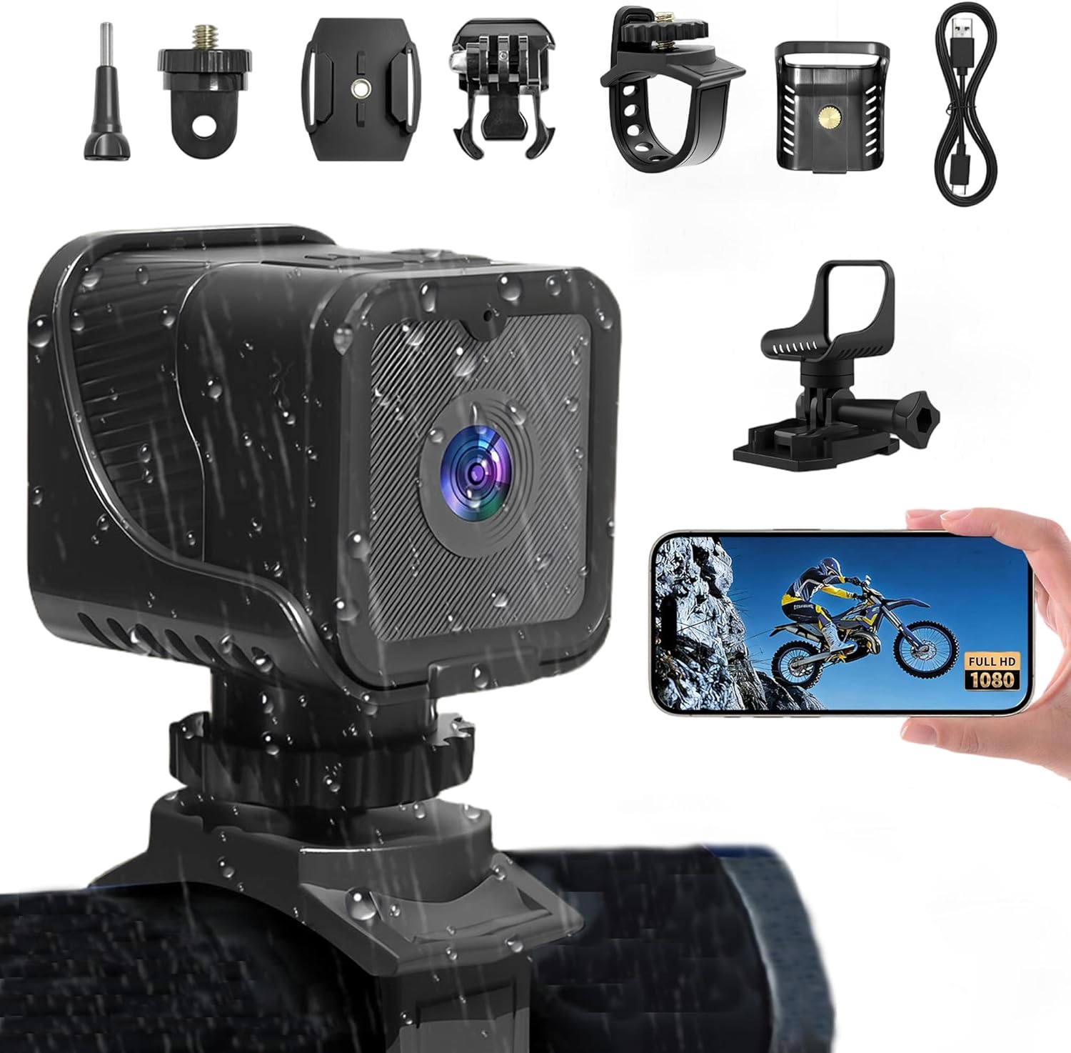 Mini Action Cam 1080P 120° Grandangolo WiFi - immagine 1