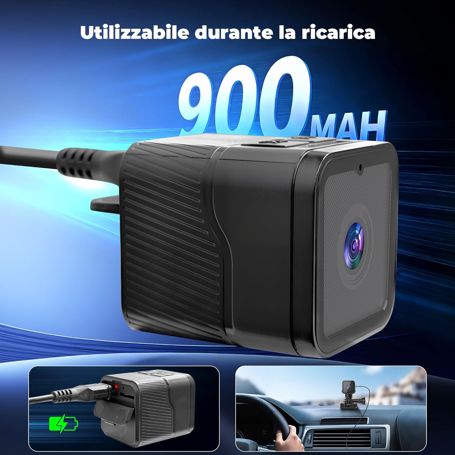 Mini Action Cam 1080P 120° Grandangolo WiFi - immagine 6