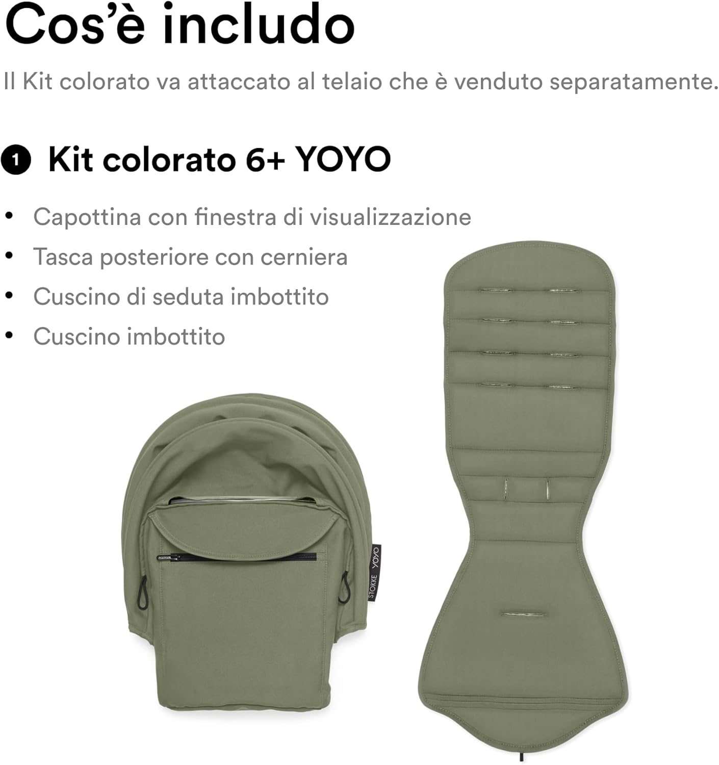 Stokke YOYO 6+ Color Pack, Olive - immagine 6