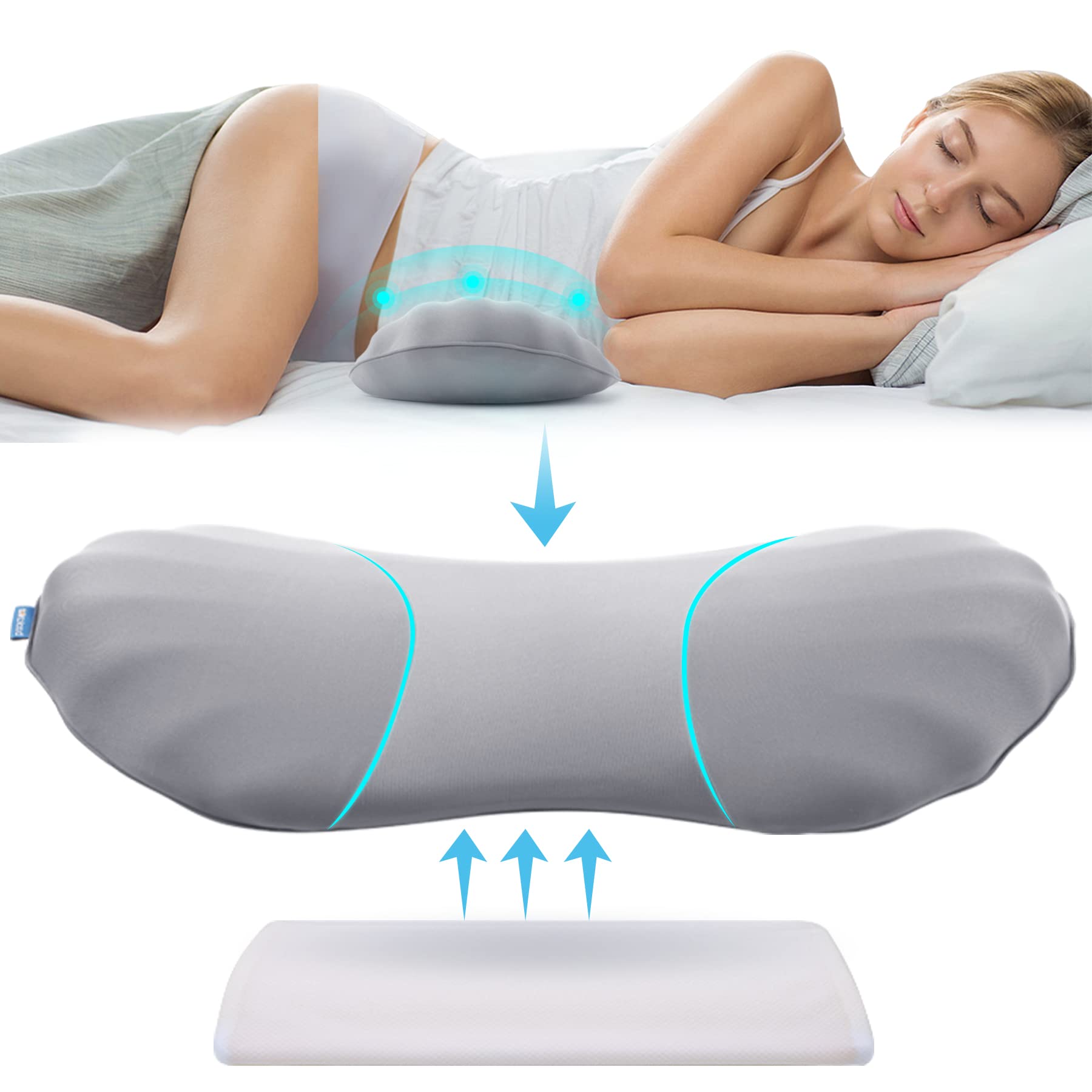 Restcloud Cuscino Supporto Lombare in Memory Foam