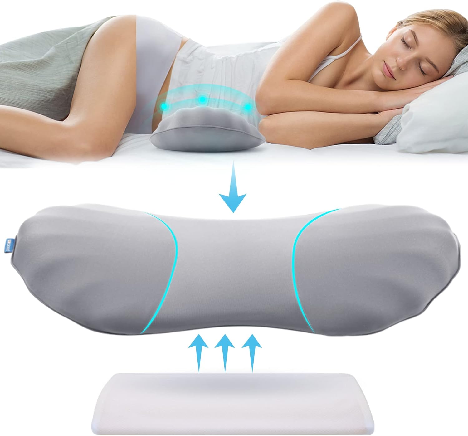 Restcloud Cuscino Supporto Lombare in Memory Foam - immagine 1