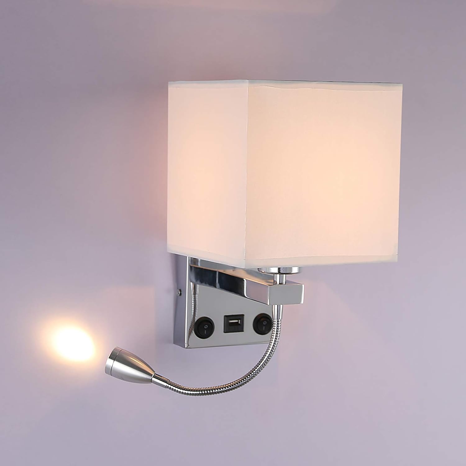 Allomn Applique da Comodino LED con Faretto Orientabile