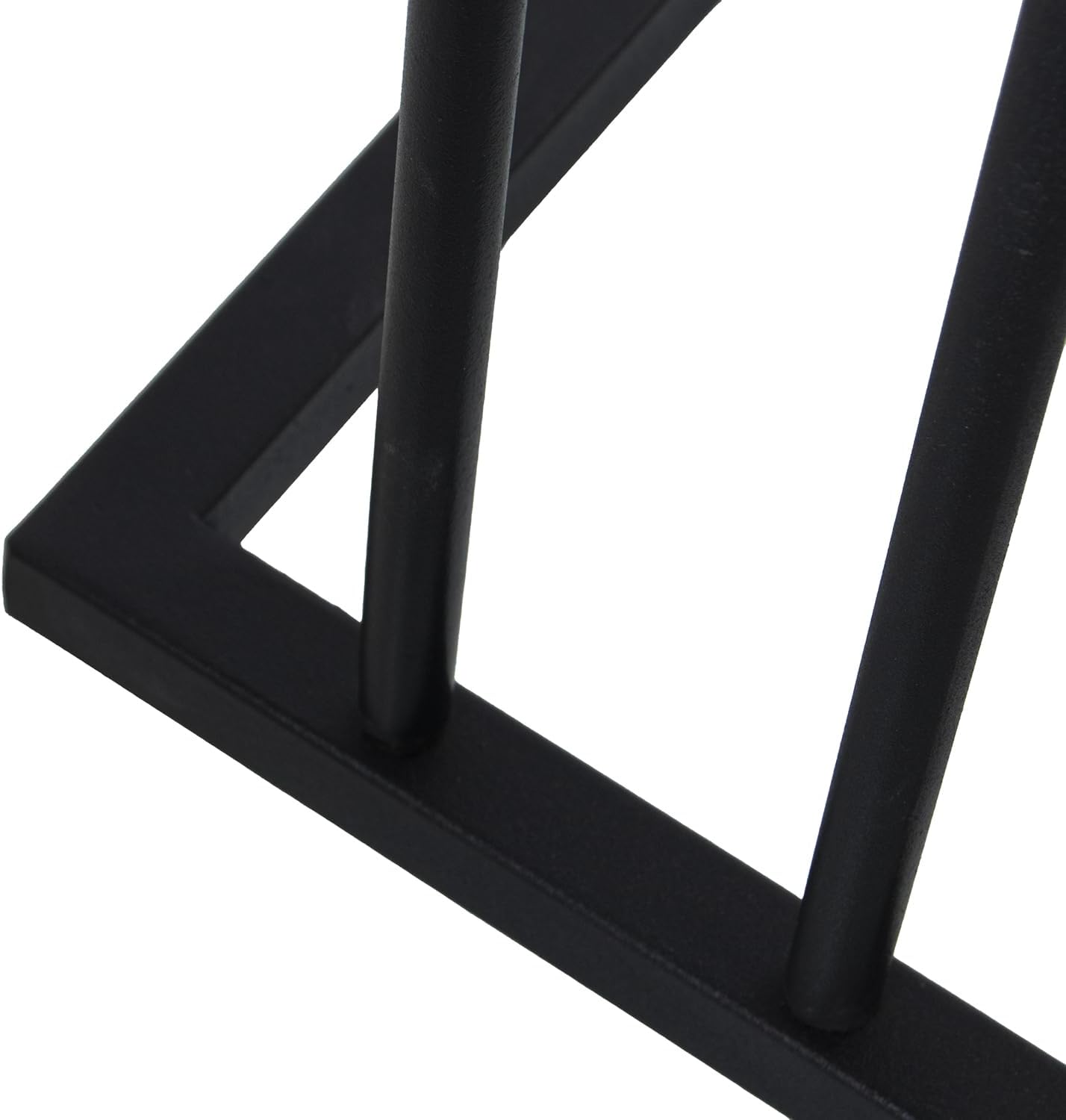 Drw Set 3 Tavolini in Metallo e Legno, Nero e Rovere - immagine 2