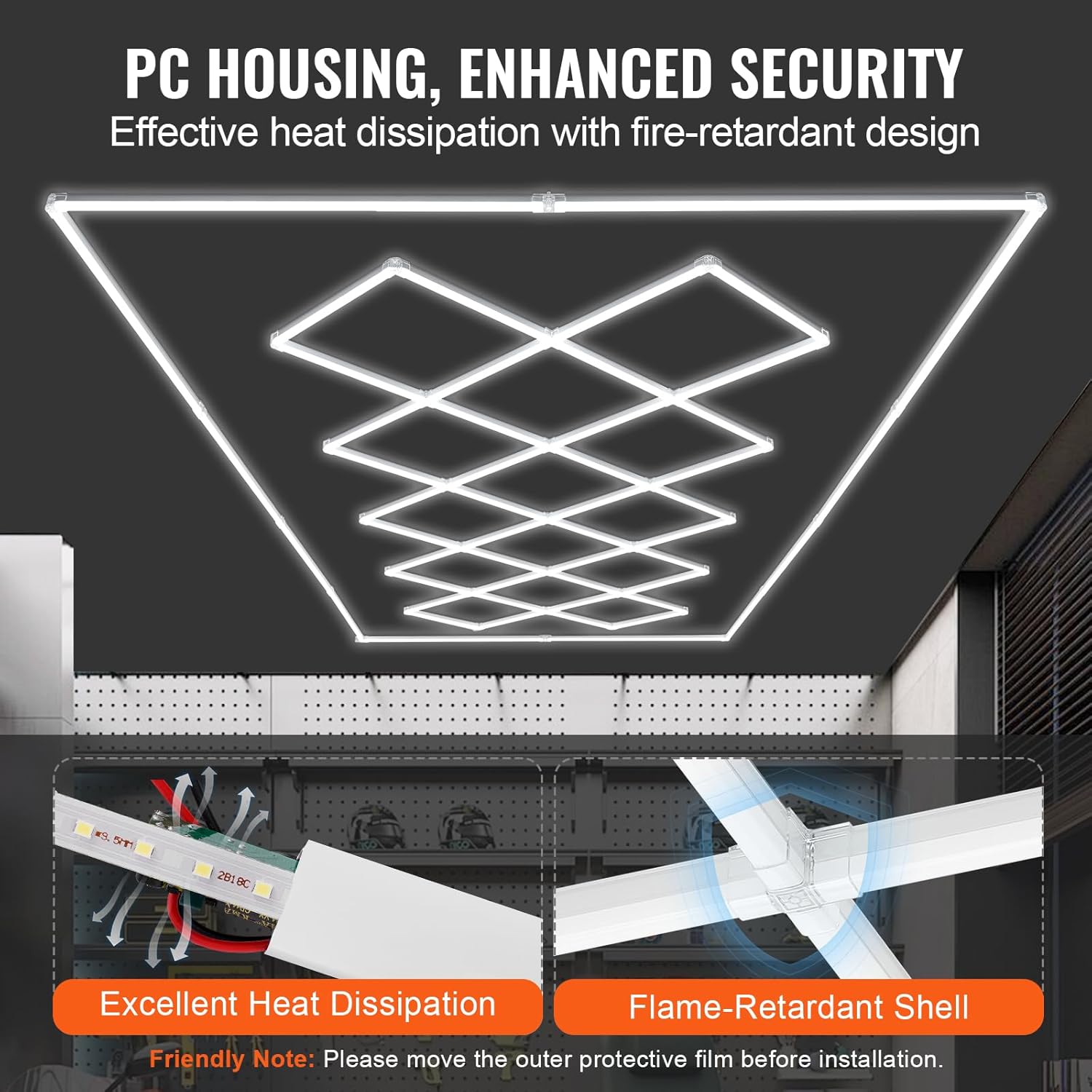Vevor Luci LED per Garage 14 Quadrati, 88000 lm 6500 K - immagine 4