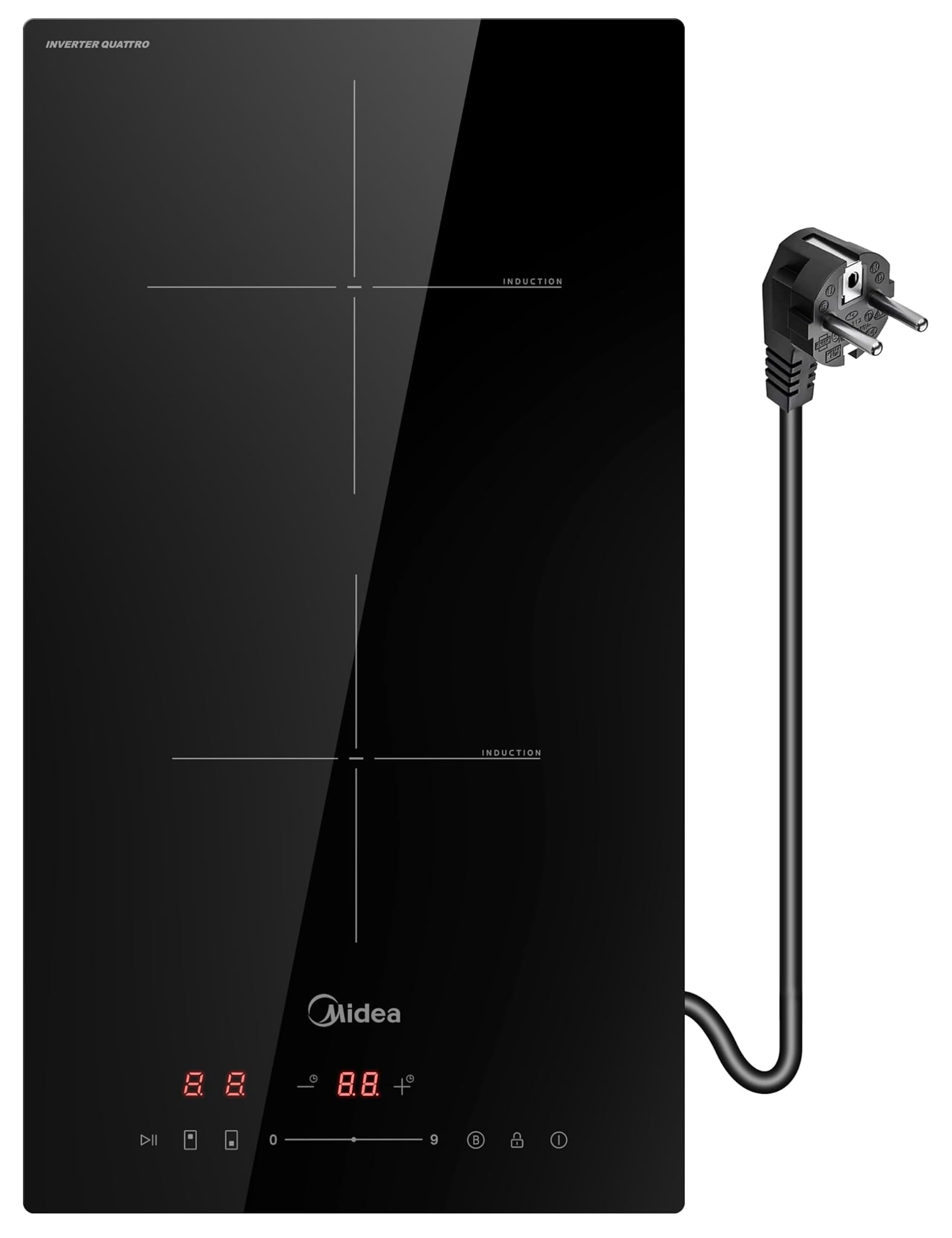 Midea Piano cottura a induzione 2 zone in ceramica