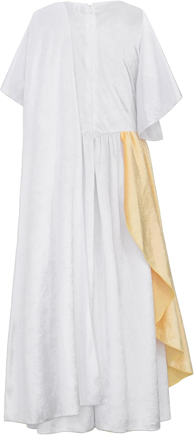 ReliBeauty Costume da Angelo per Bambini con Ali, Aureola e Giglio Artificiale - immagine 3