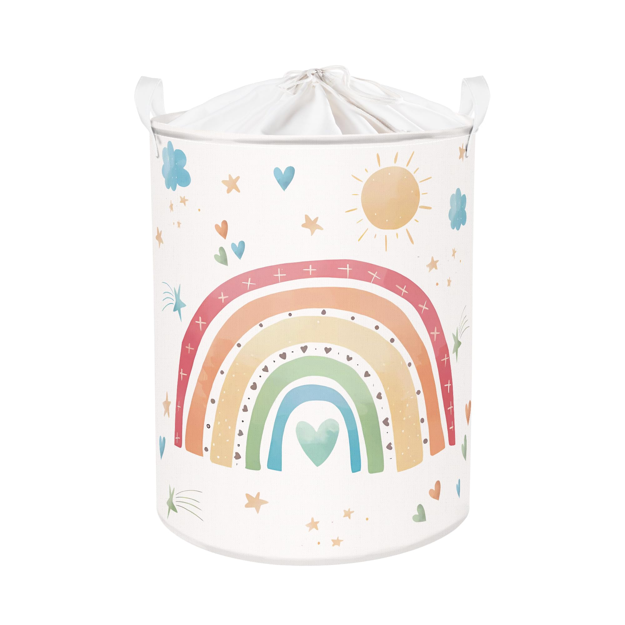 Clastyle Cesta Biancheria Bambini Arcobaleno 40x50 cm, Nuvola