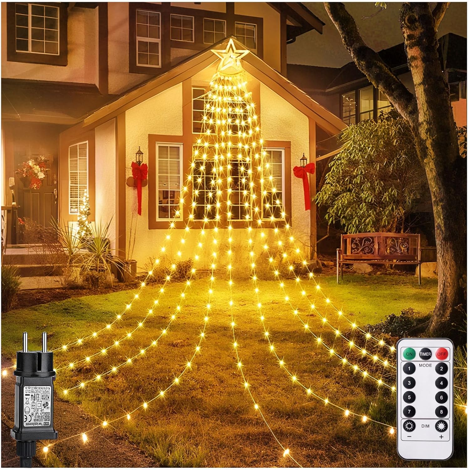 Luci Albero di Natale Esterno 344 LED 3.6M - immagine 1