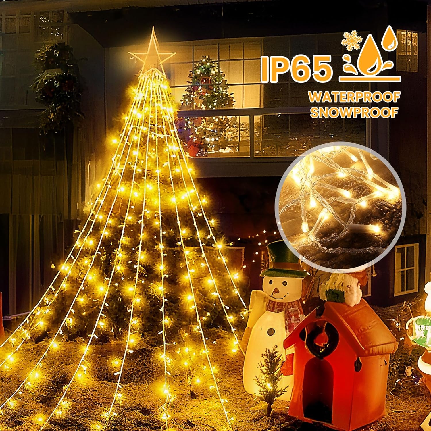 Luci Albero di Natale Esterno 344 LED 3.6M - immagine 4