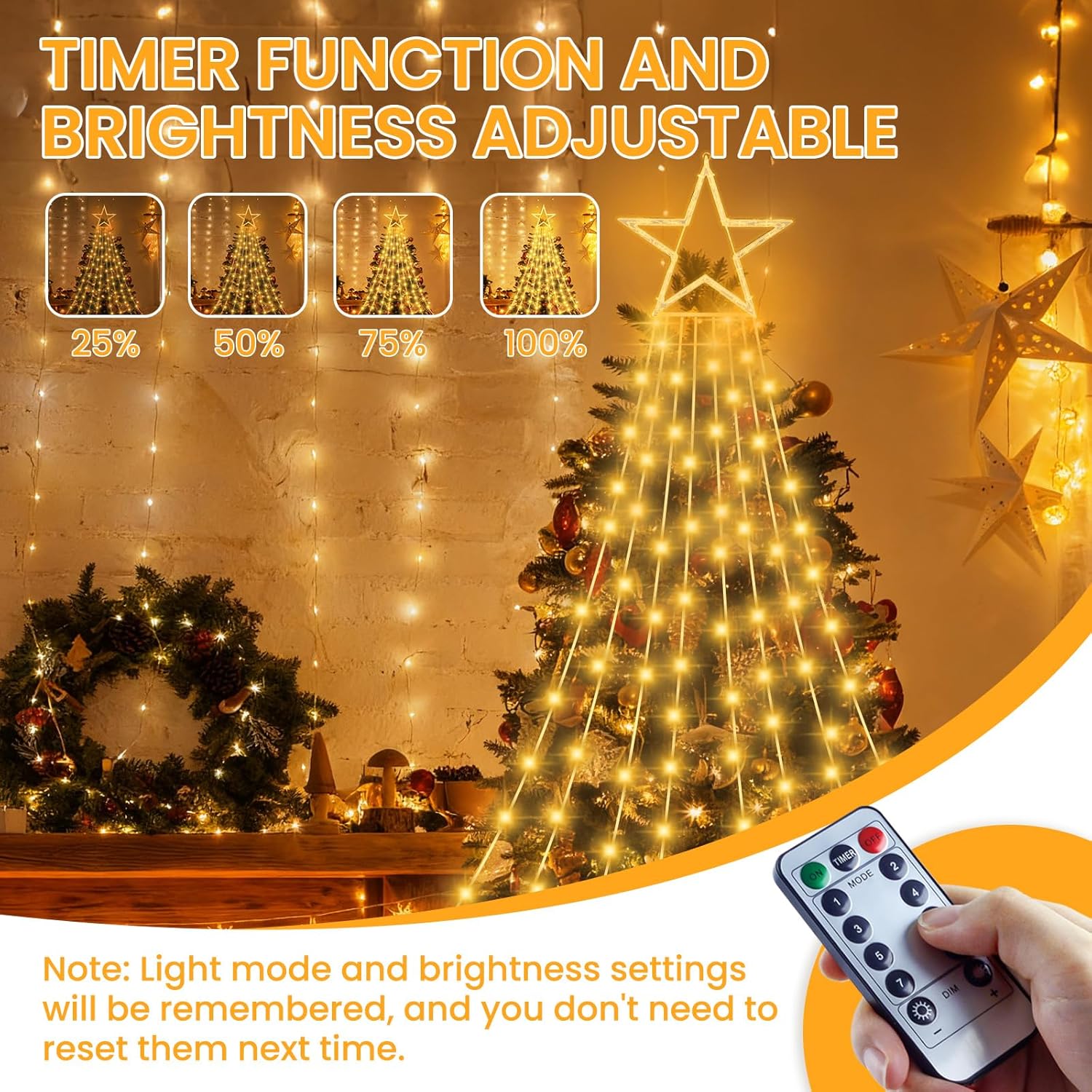 Luci Albero di Natale Esterno 344 LED 3.6M - immagine 5