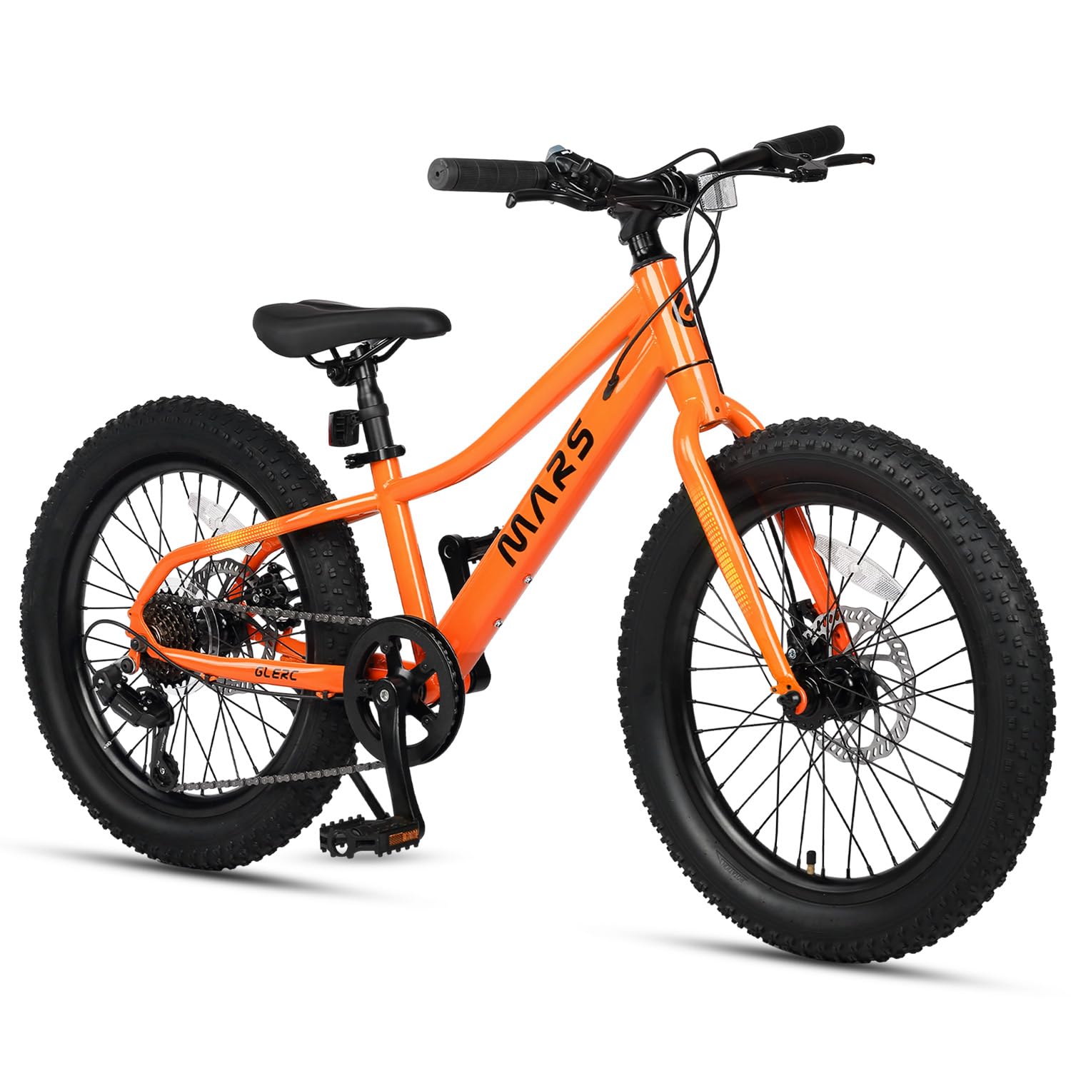 Glerc Mars 20 24 Pollici Mountain Bike per Bambini di 6-12 Anni, Cambio Shimano a 6 Marce, Freni a Disco