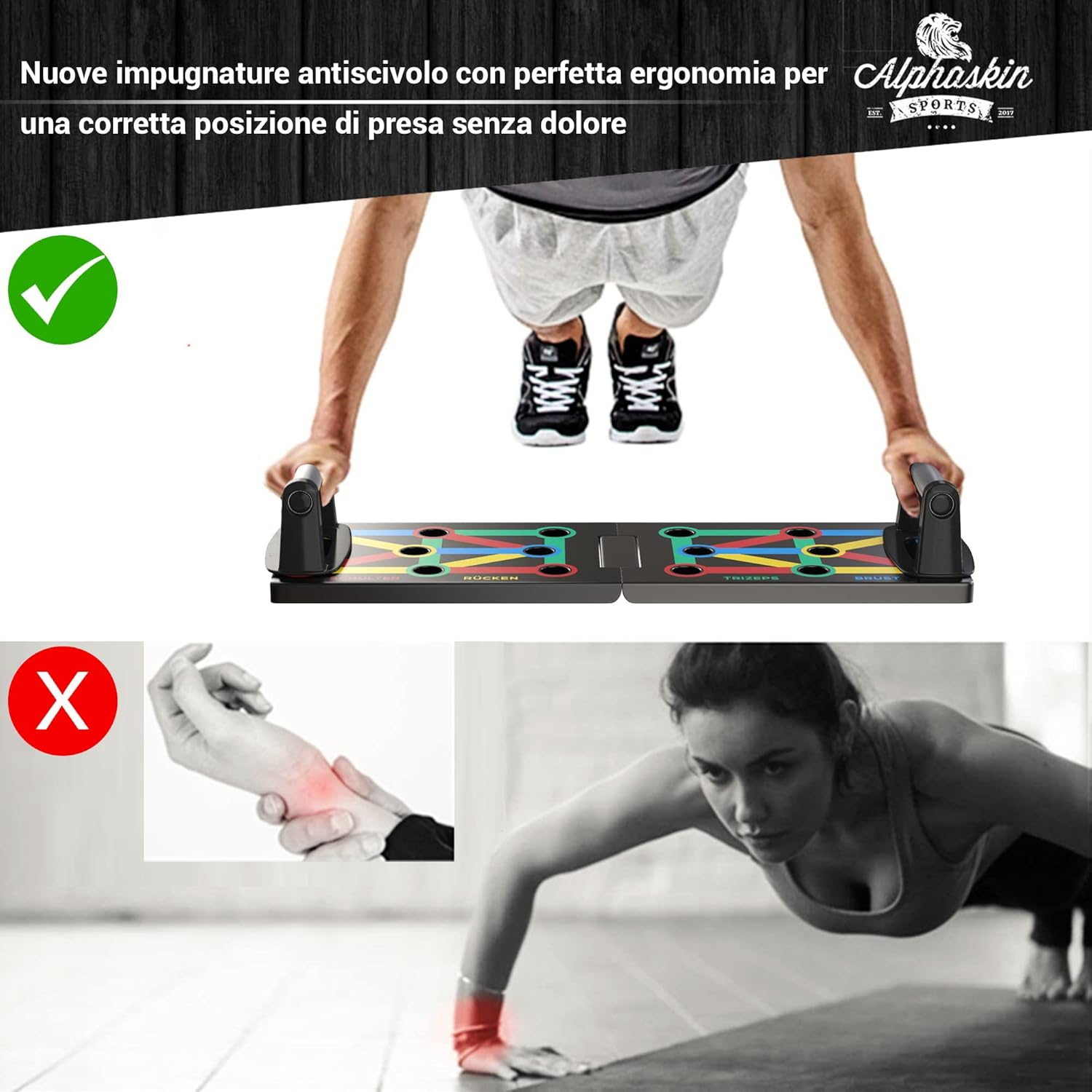 Alphaskin® Set Tavole per Flessioni Premium - immagine 2