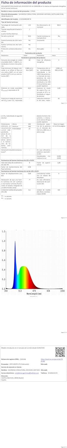 Otren Plafoniera LED Soffitto Dimmerabile 48W 40CM - immagine 10