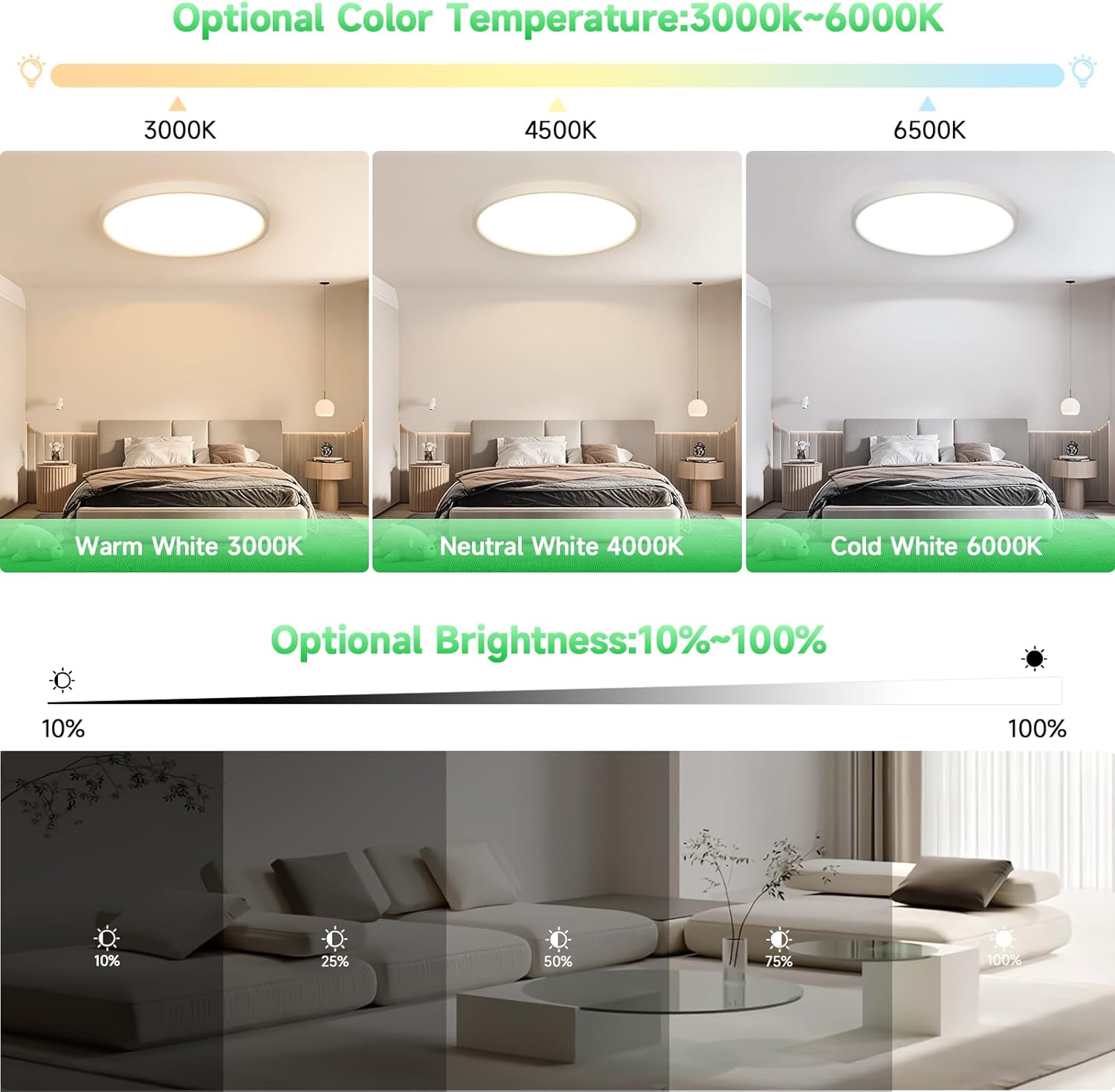 Otren Plafoniera LED Soffitto Dimmerabile 48W 40CM - immagine 2