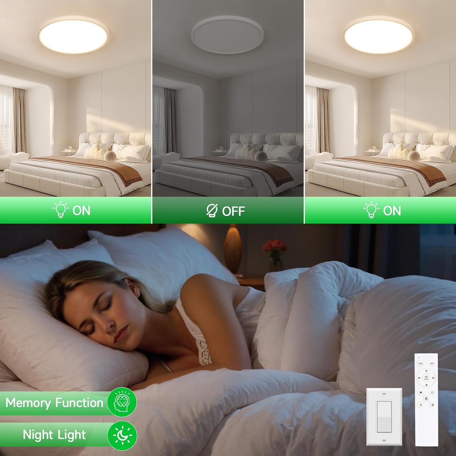 Otren Plafoniera LED Soffitto Dimmerabile 48W 40CM - immagine 4