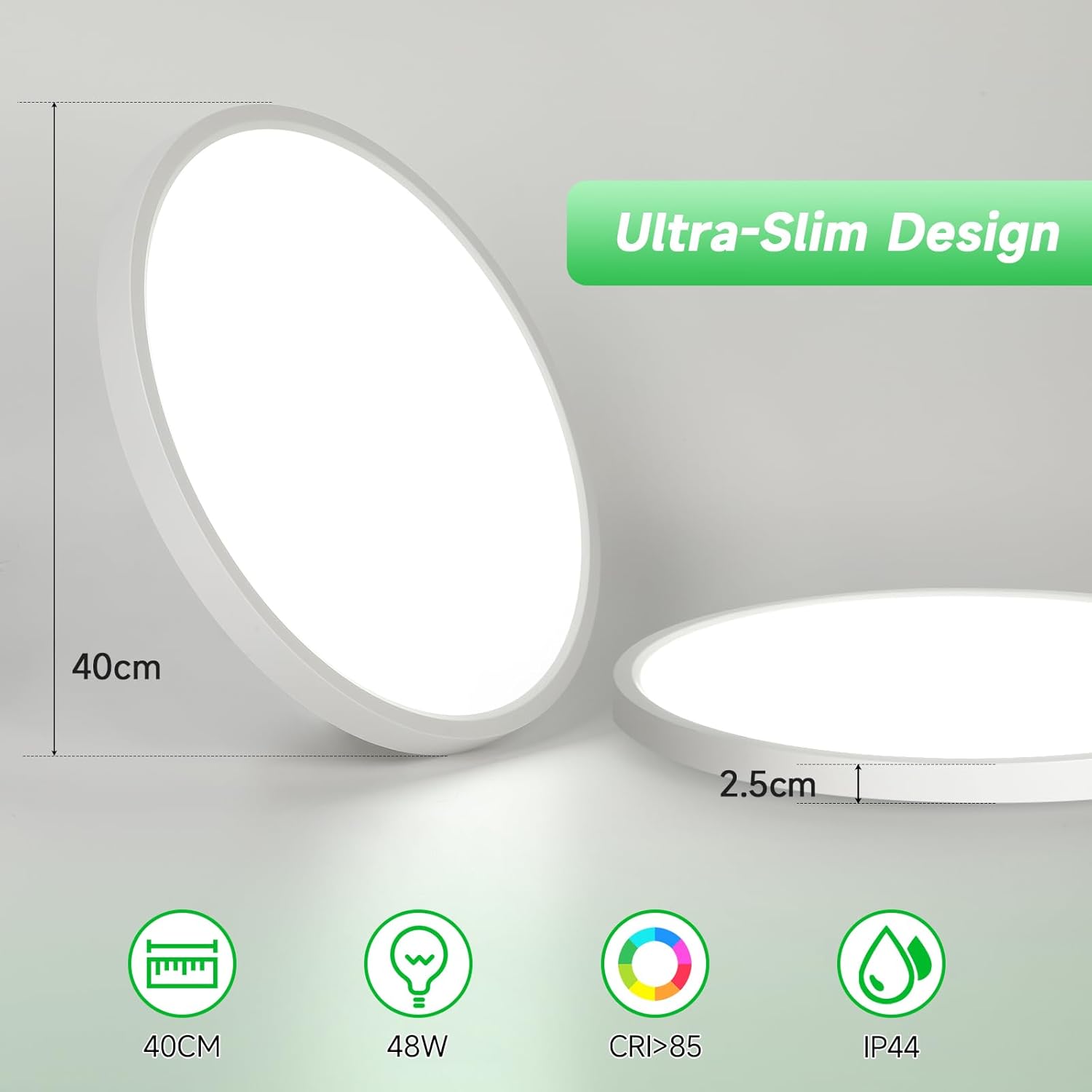 Otren Plafoniera LED Soffitto Dimmerabile 48W 40CM - immagine 5