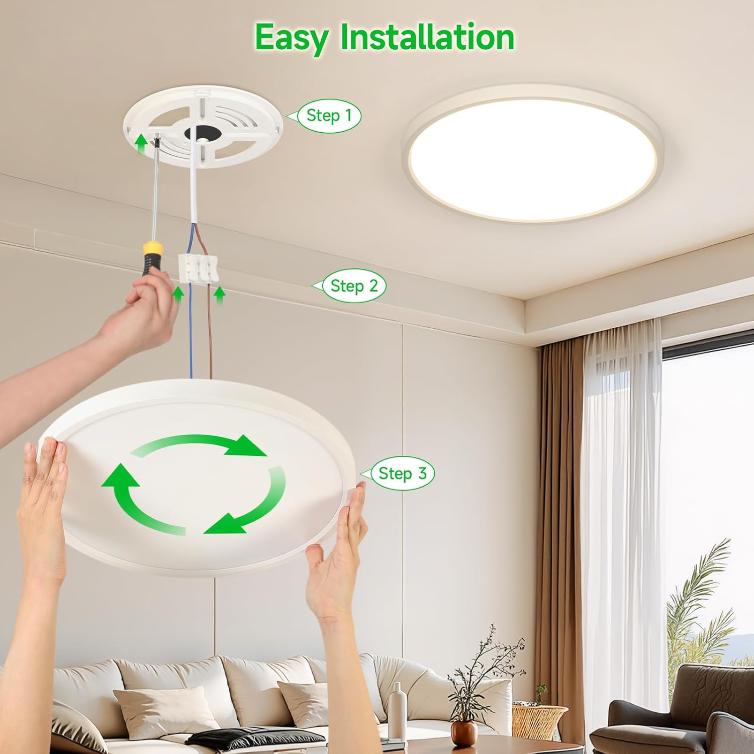 Otren Plafoniera LED Soffitto Dimmerabile 48W 40CM - immagine 7