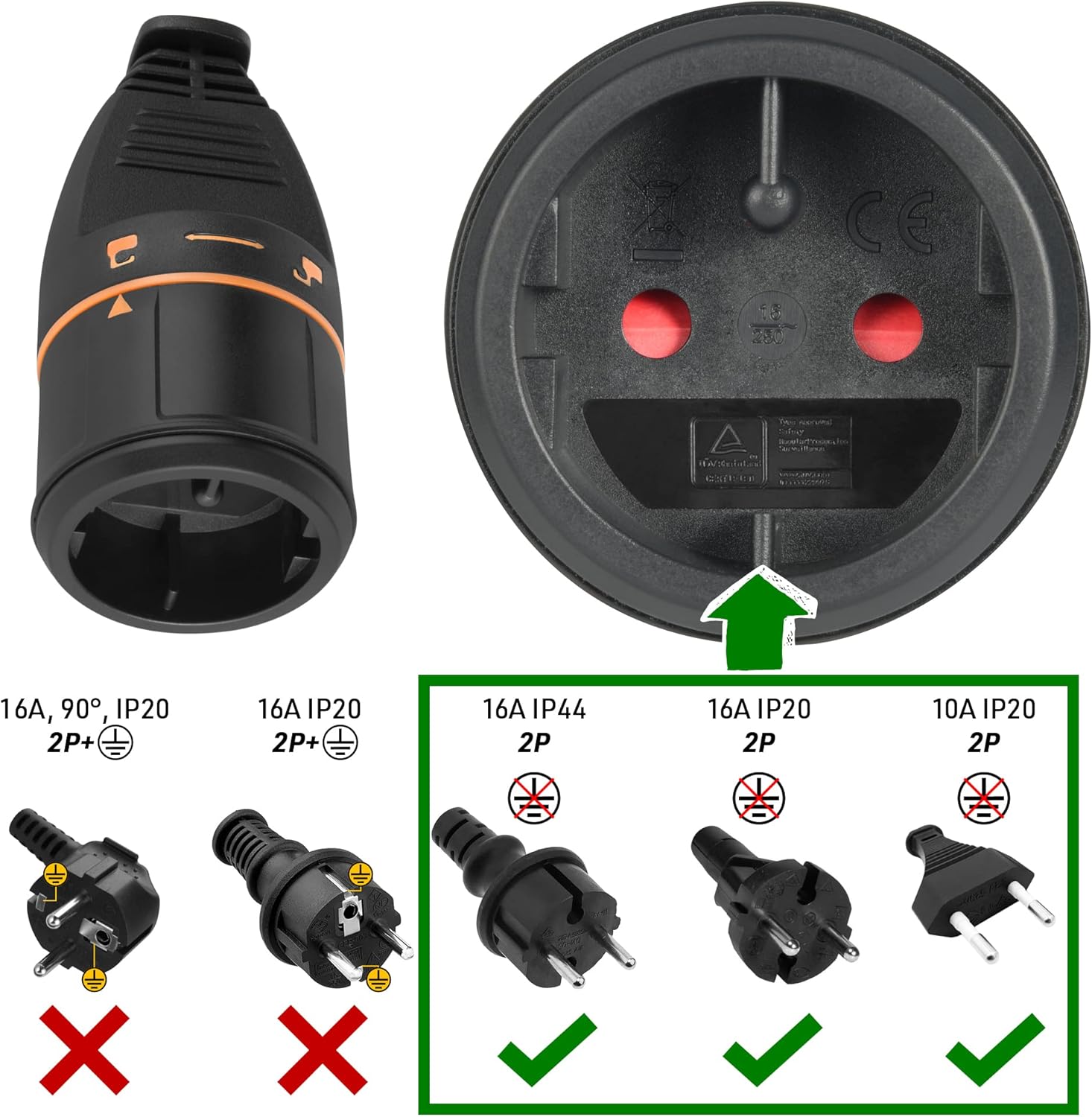 Electraline 49238 Prolunga Giardino con Avvolgitore 30m - immagine 3