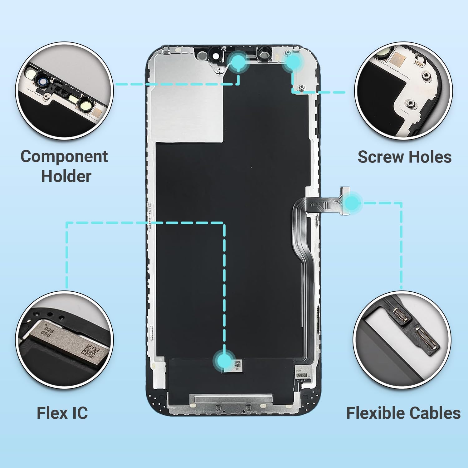 Display per iPhone 12 PRO Max - Schermo LCD di Ricambio - immagine 3