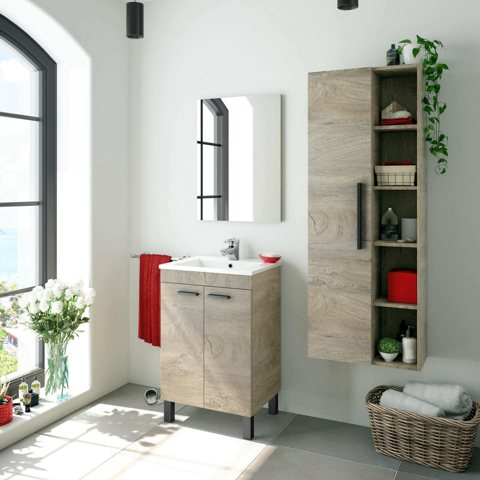 Dmora Colonna LosAngeles - Mobile Bagno Sospeso Rovere
