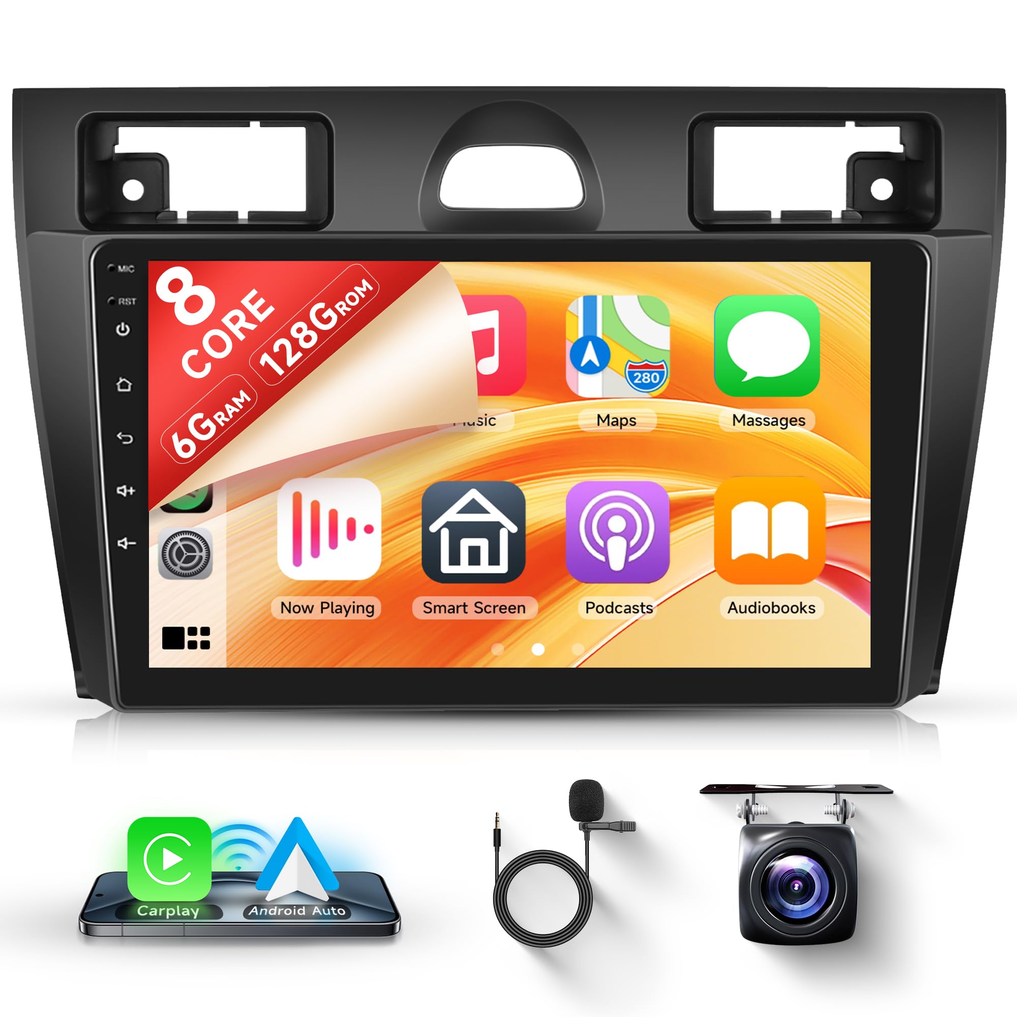 Autoradio Android 9 Pollici per Ford Fiesta 2002-2008