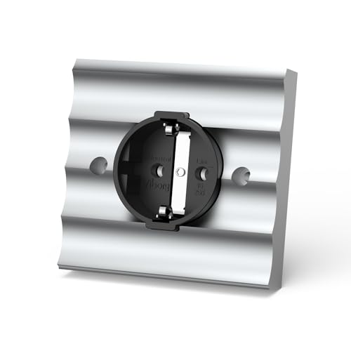 Viborg Presa Schuko VE02R in puro rame rodiato, presa da parete HiFi