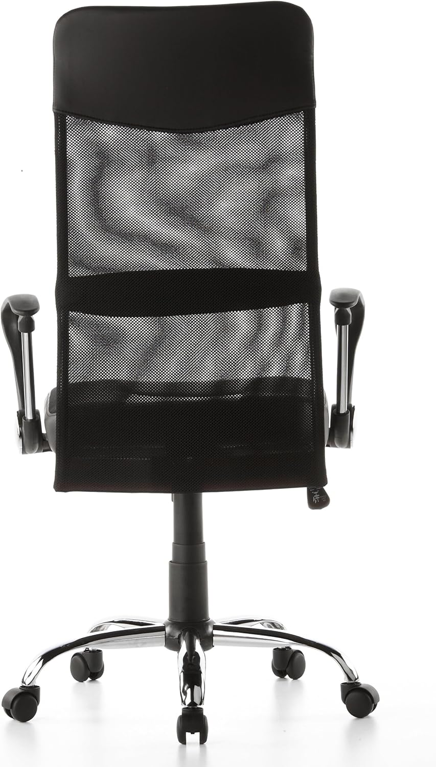 Hjh Office STRYKA - Sedia da Ufficio con Braccioli, Nero - immagine 6