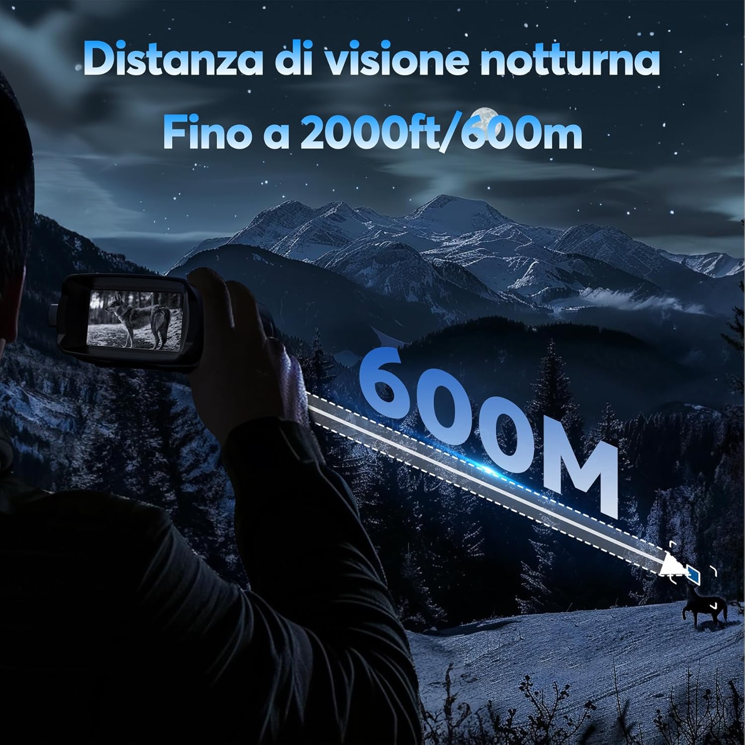 Visore Notturno Digitale 4K Professionale 600m - immagine 4