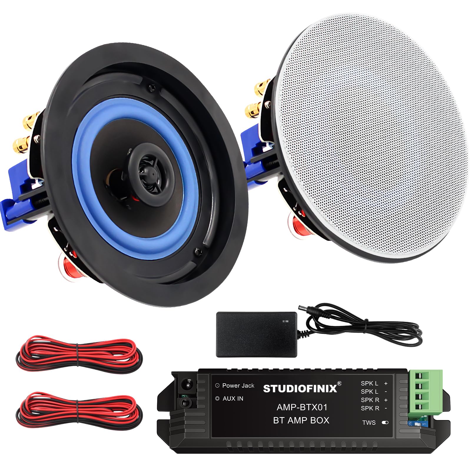 Studiofinix Altoparlanti Bluetooth da Soffitto 10,2cm (1 paio)