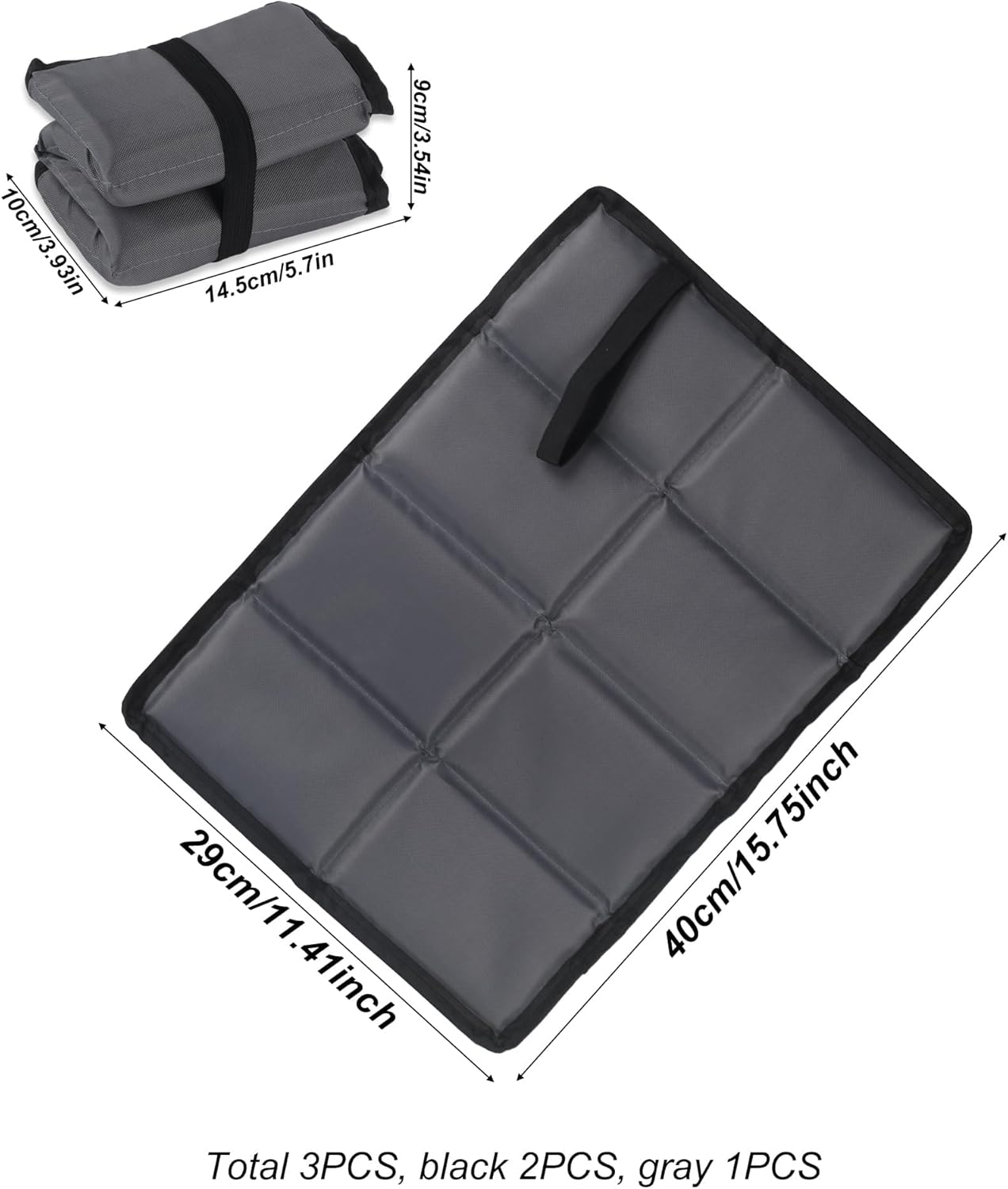 Ruglamzhip Cuscini Termici Pieghevoli per Seduta 3pz - immagine 2