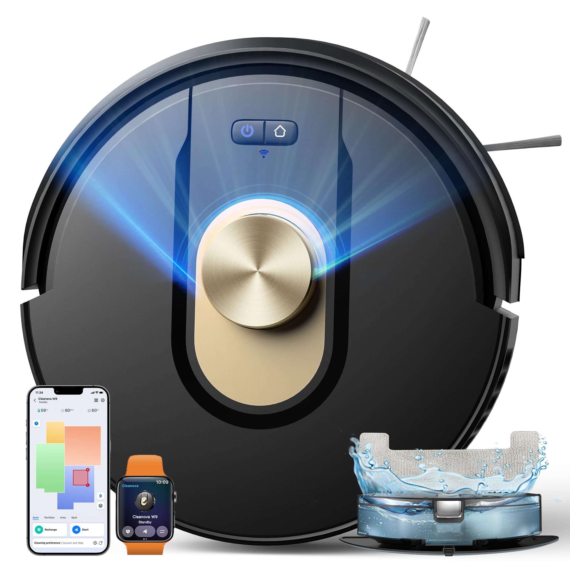 Vexilar Robot Aspirapolvere Lavapavimenti W9 8000Pa