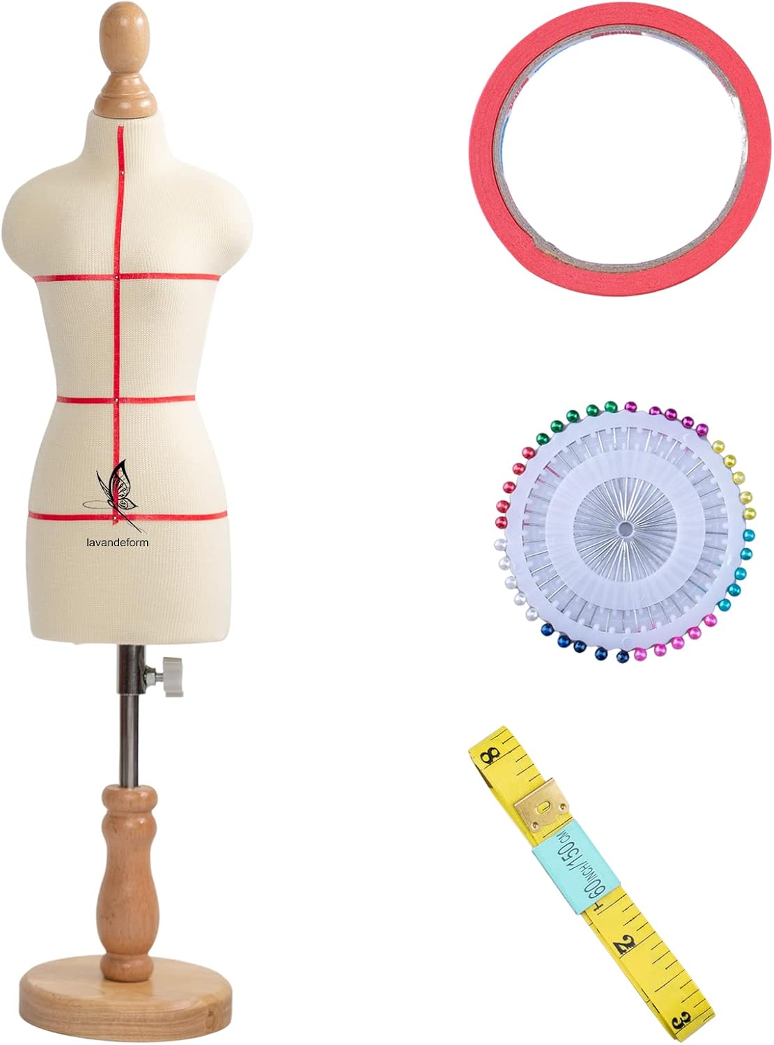 Lavandeform Tappeti Manichino da Sartoria Femminile Regolabile