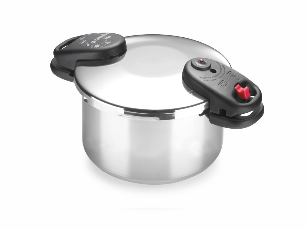 Alza Space - Pentola a Pressione Rapida da 6L, Acciaio Inox 18/10, 2 Modalità di Cottura, Design Ergonomico, Risparmio Energetico, Manici Termoresistenti