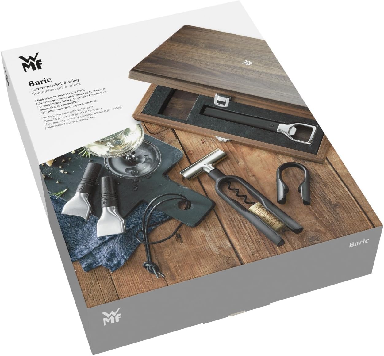 Wmf Baric - Set Sommelier per Vino 5 Pezzi, Nero - immagine 12